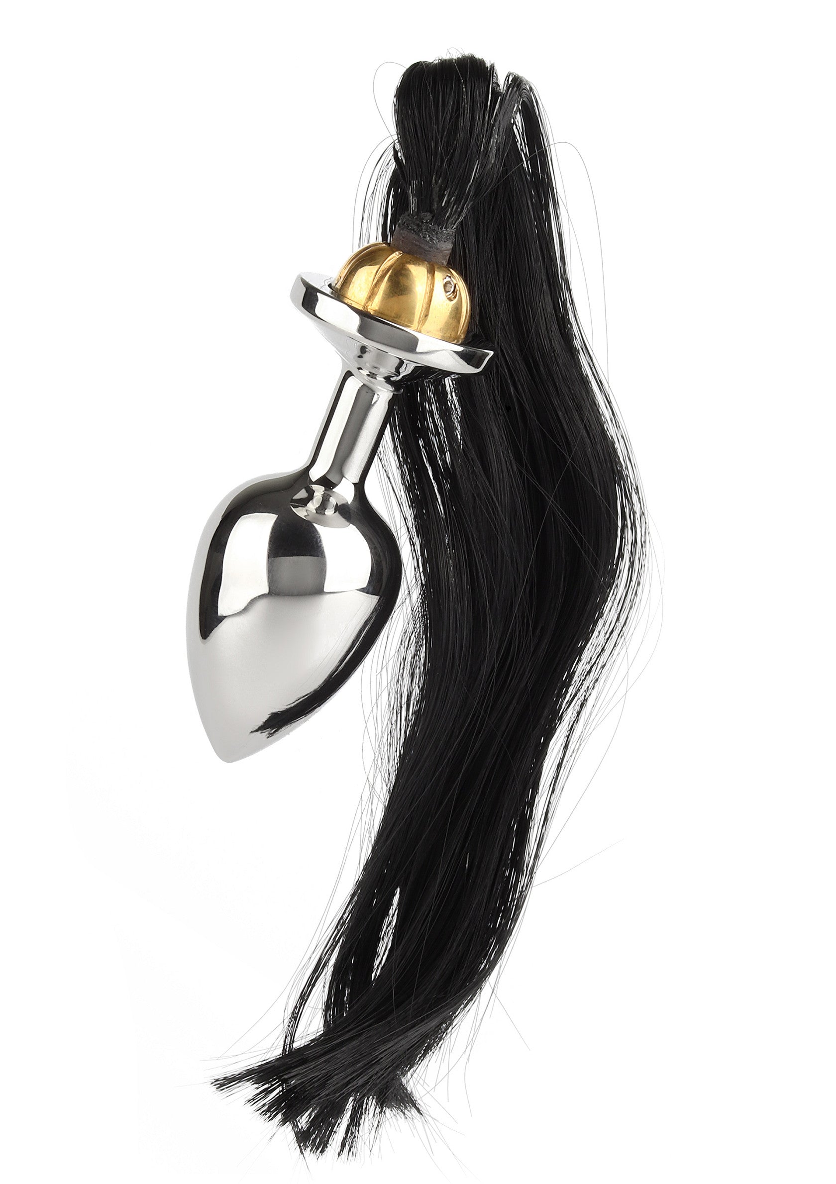 Mr. Steel Black Hair Pony Tail Rosebud