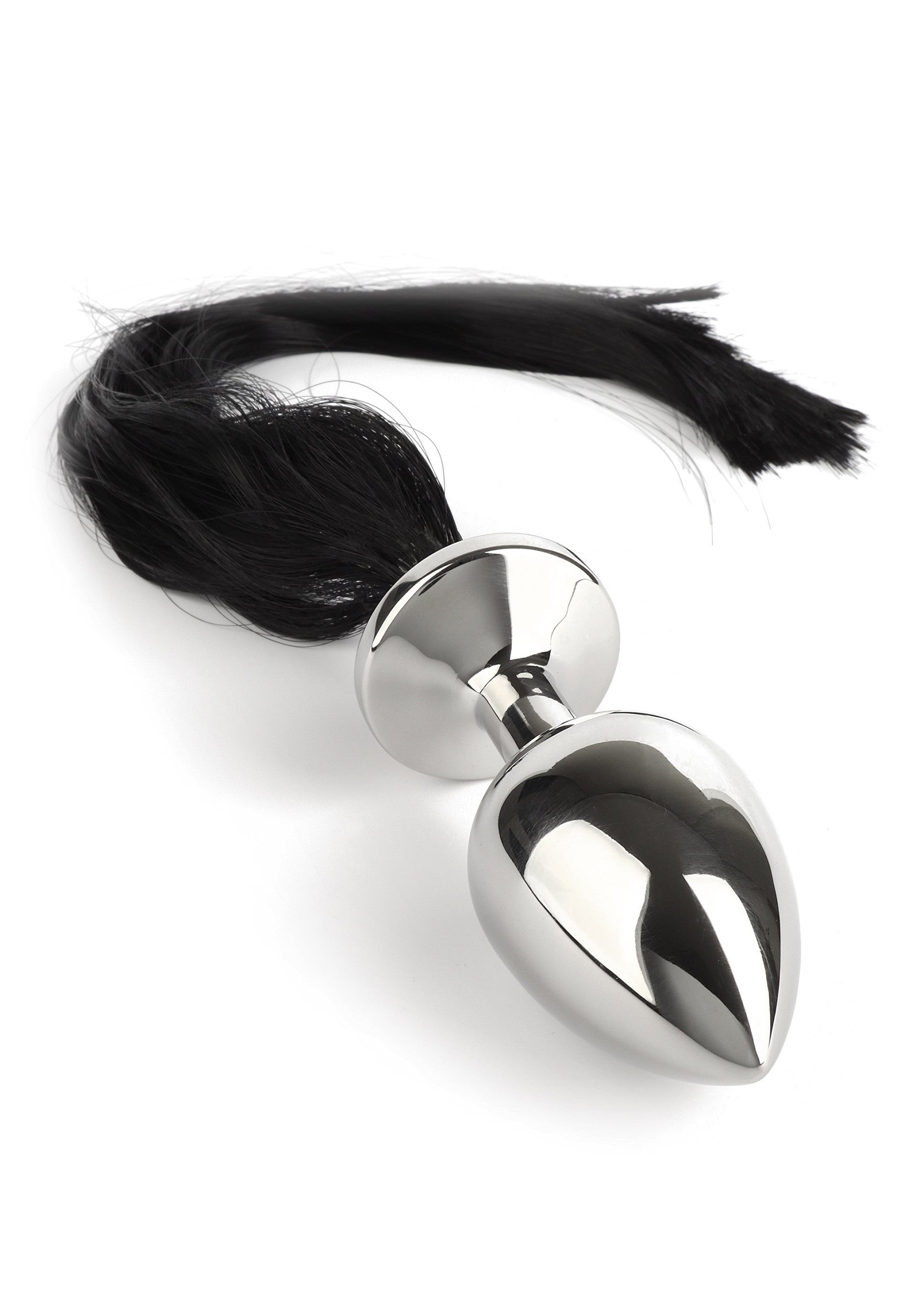 Mr. Steel Black Hair Pony Tail Rosebud