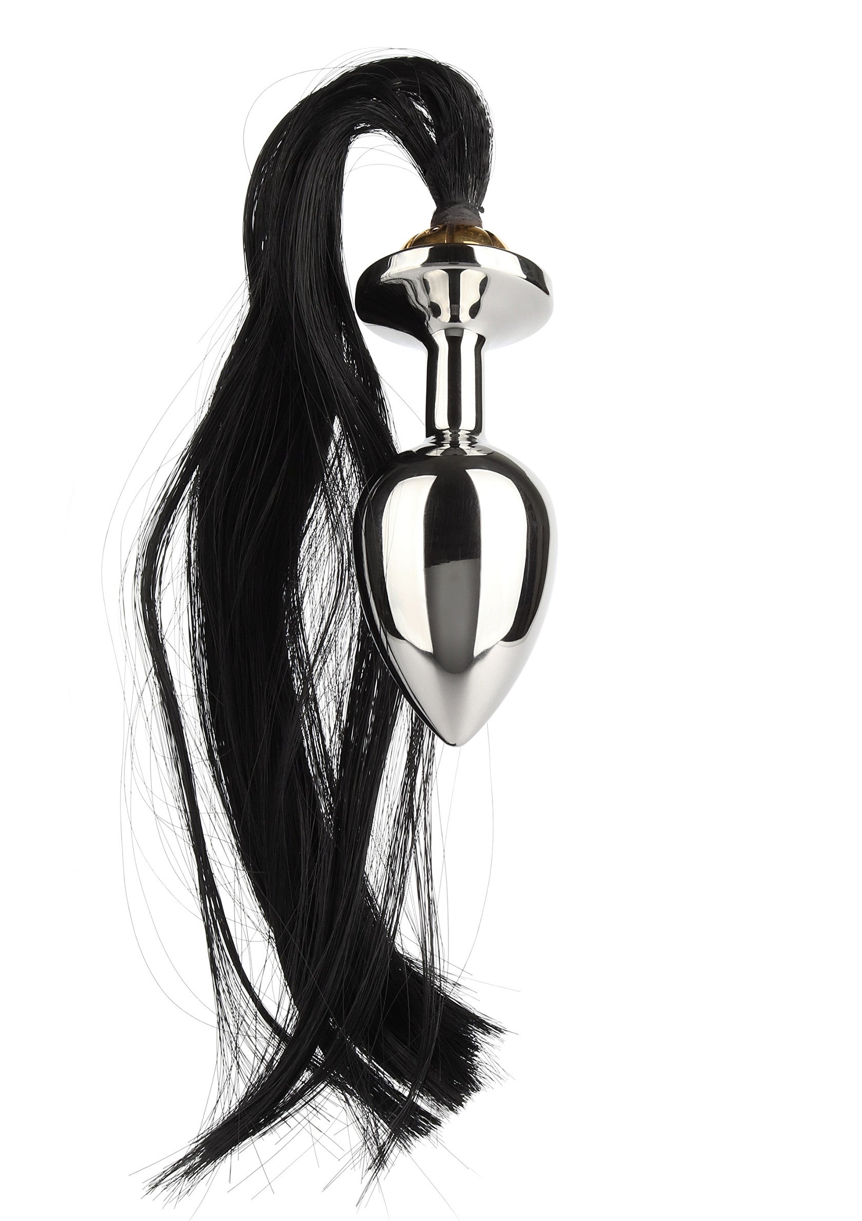 Mr. Steel Black Hair Pony Tail Rosebud