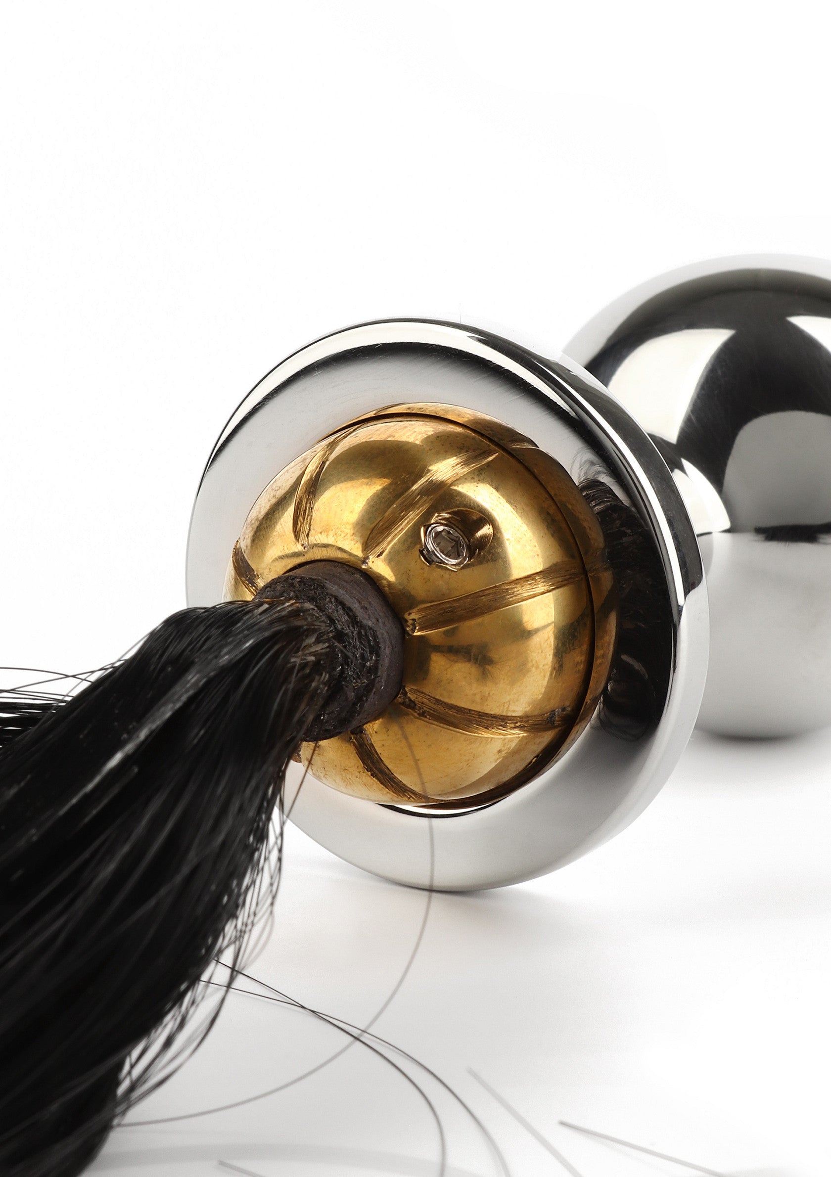 Mr. Steel Black Hair Pony Tail Rosebud