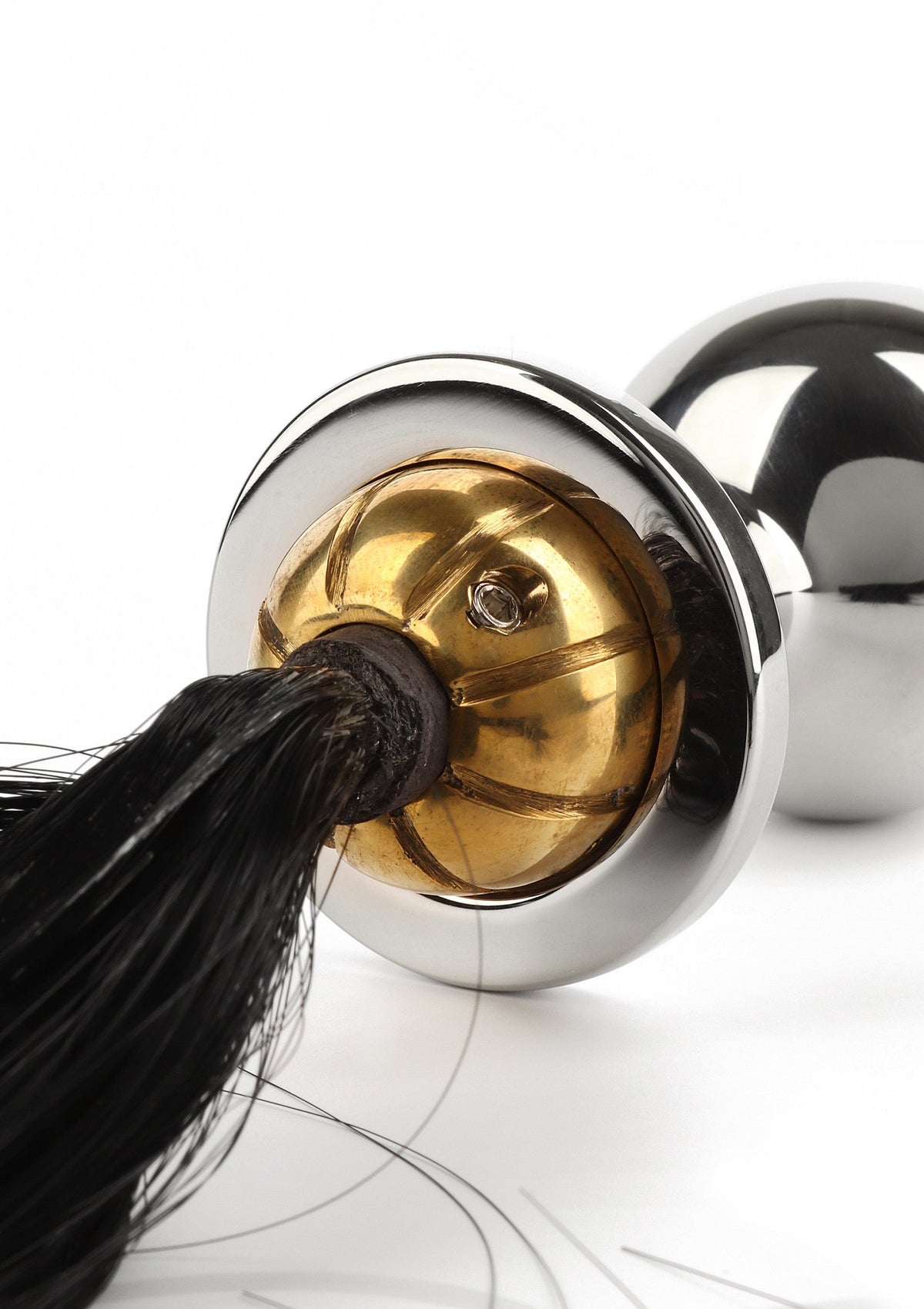 Mr. Steel Black Hair Pony Tail Rosebud