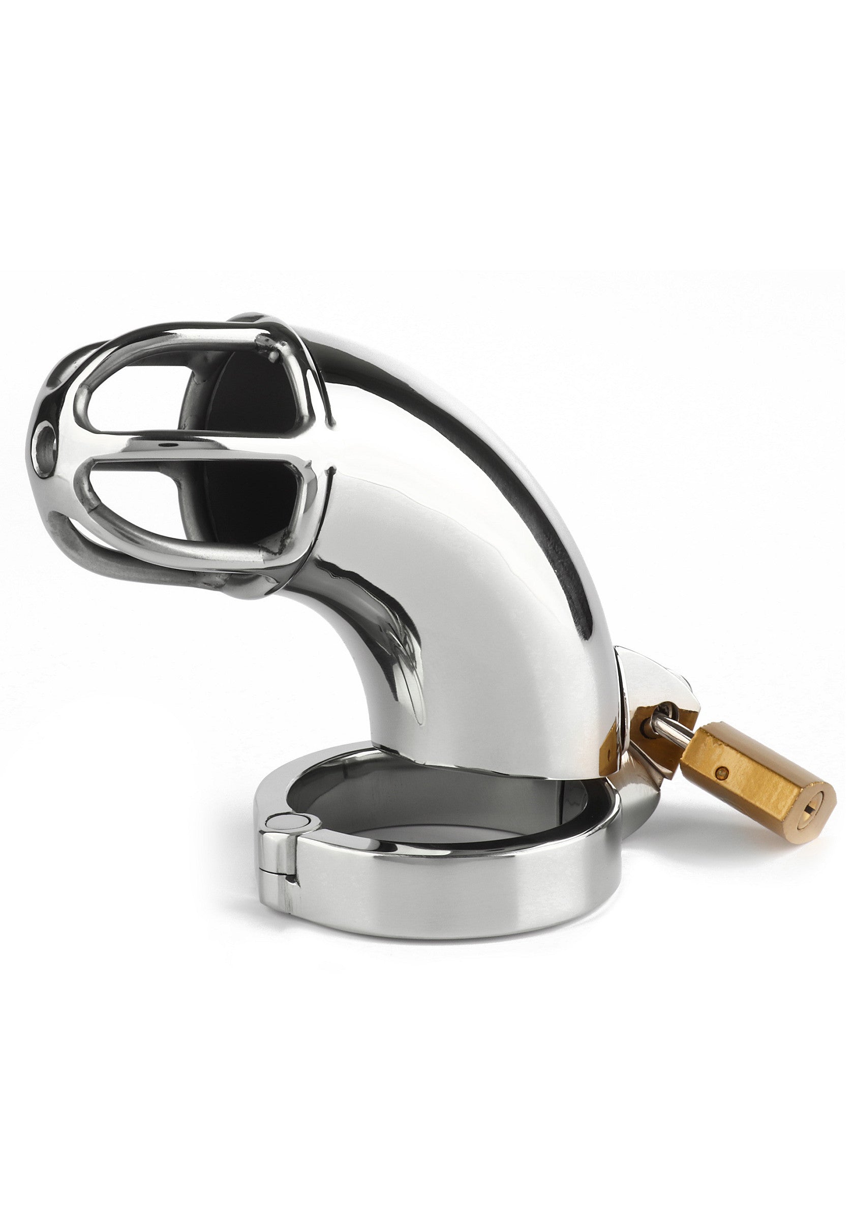 Cages de chasteté en métal pour hommes avec serrure.; Metalen kuisheidskooien voor mannen met slot.; Metal chastity cages for men with lock.