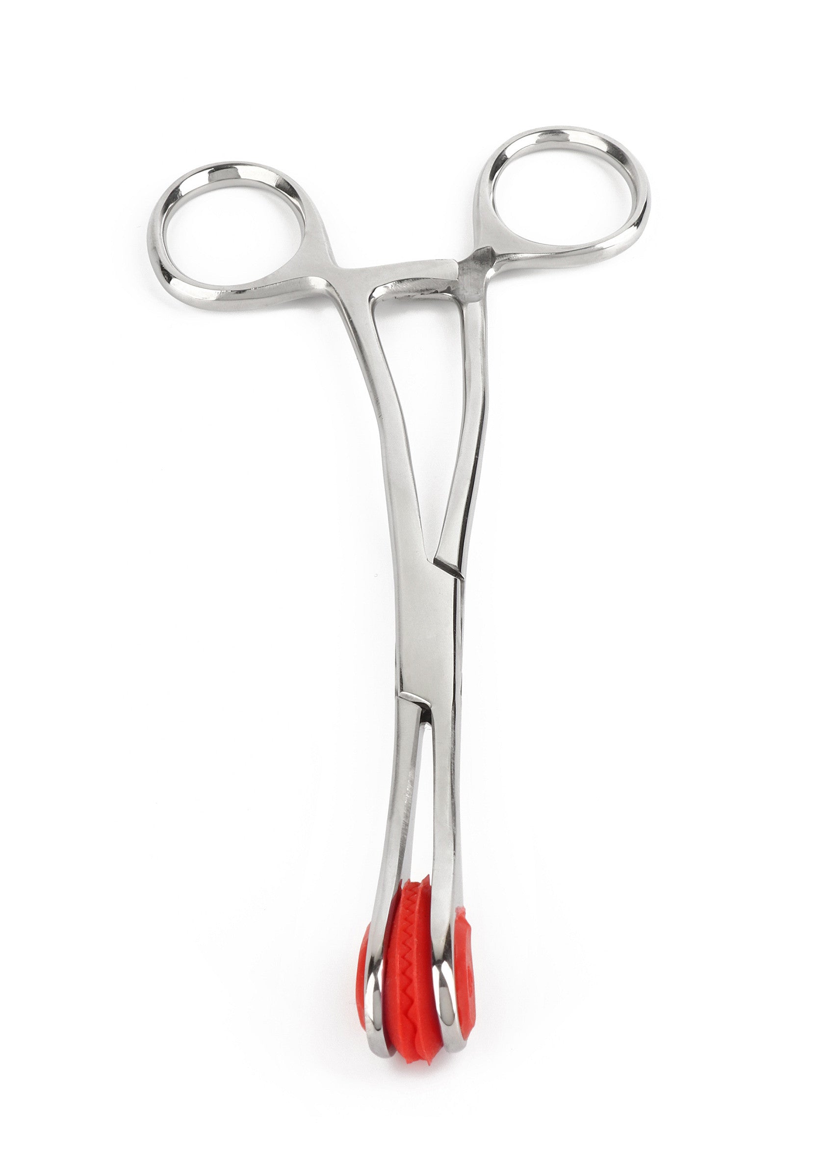 Pince hémostatique avec embouts rouges, idéale pour une prise sûre et précise. Matériel professionnel de qualité.; Hemostatische klem met rode uiteinden, ideaal voor een veilige en nauwkeurige grip. Professioneel kwaliteitsmateriaal.; Hemostatic clamp with red tips, ideal for a safe and precise grip. Professional quality material.