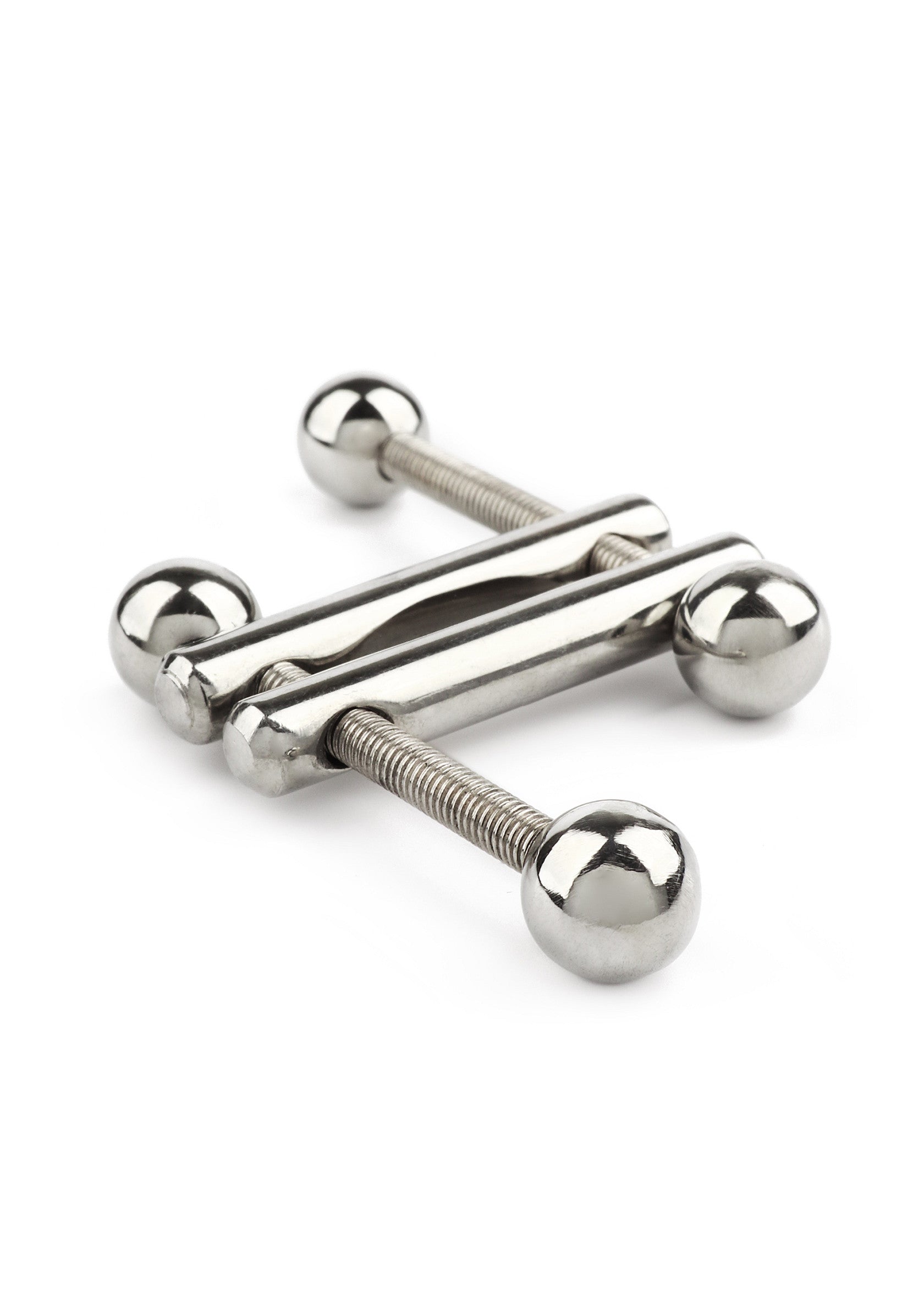 Pince téton en acier inoxydable ajustable pour sensations fortes et personnalisées.; Verstelbare tepelklem van roestvrij staal voor intense en persoonlijke sensaties.; Adjustable stainless steel nipple clamp for intense and personalized sensations.