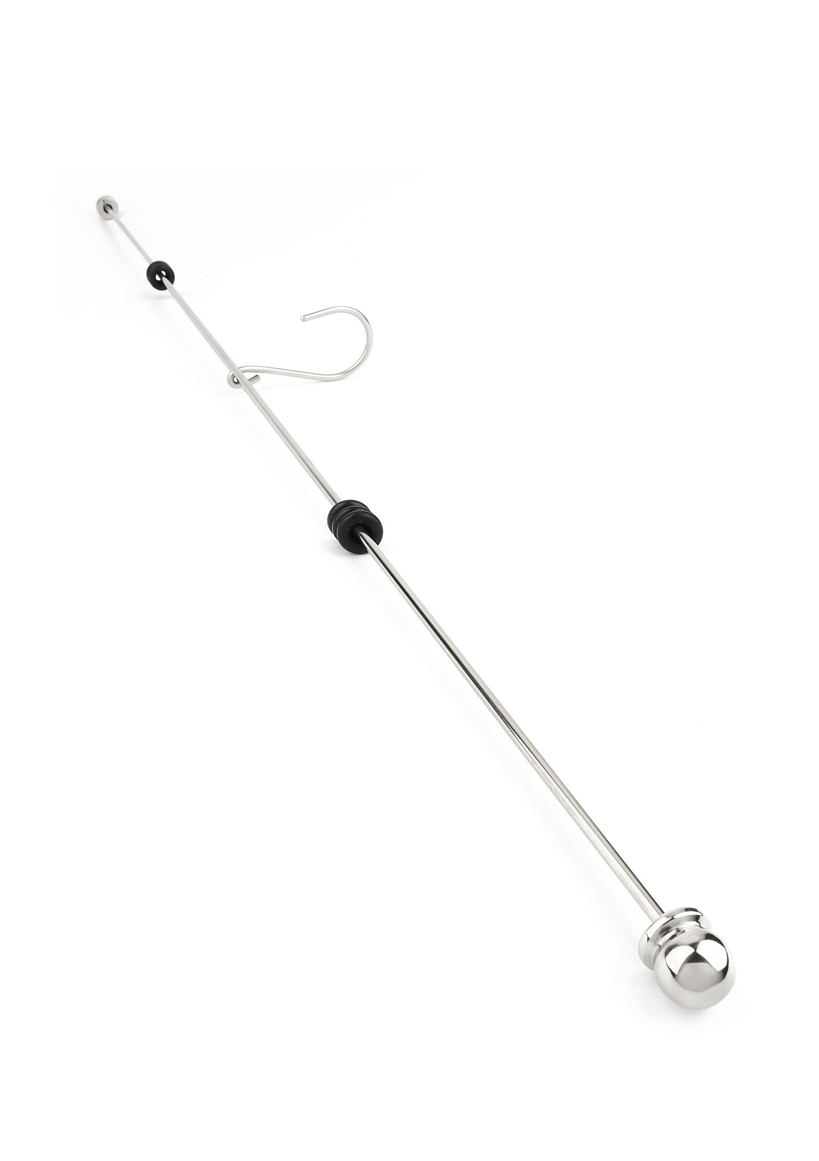 Sonde urétrale en acier inoxydable, pour stimulation interne. Design raffiné, hygiénique et sûr.; Roestvrijstalen urethrale sonde voor interne stimulatie. Verfijnd ontwerp, hygiënisch en veilig.; Stainless steel urethral sound for internal stimulation. Refined design, hygienic, and safe.
