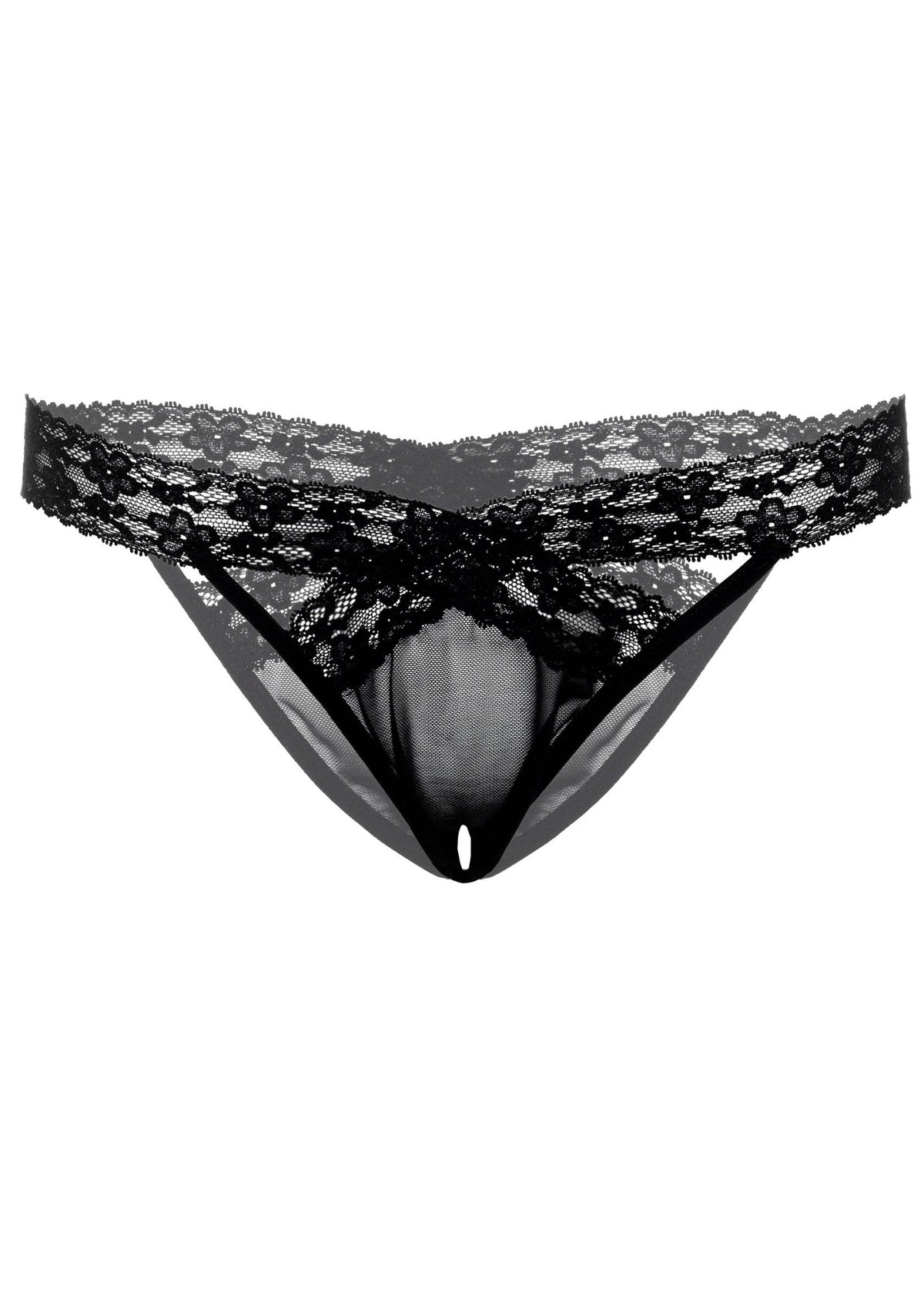 String sexy noir avec dentelle délicate pour une touche de séduction.; Zwarte string met delicaat kant voor een verleidelijke touch.; Sexy black string with delicate lace for a seductive touch.