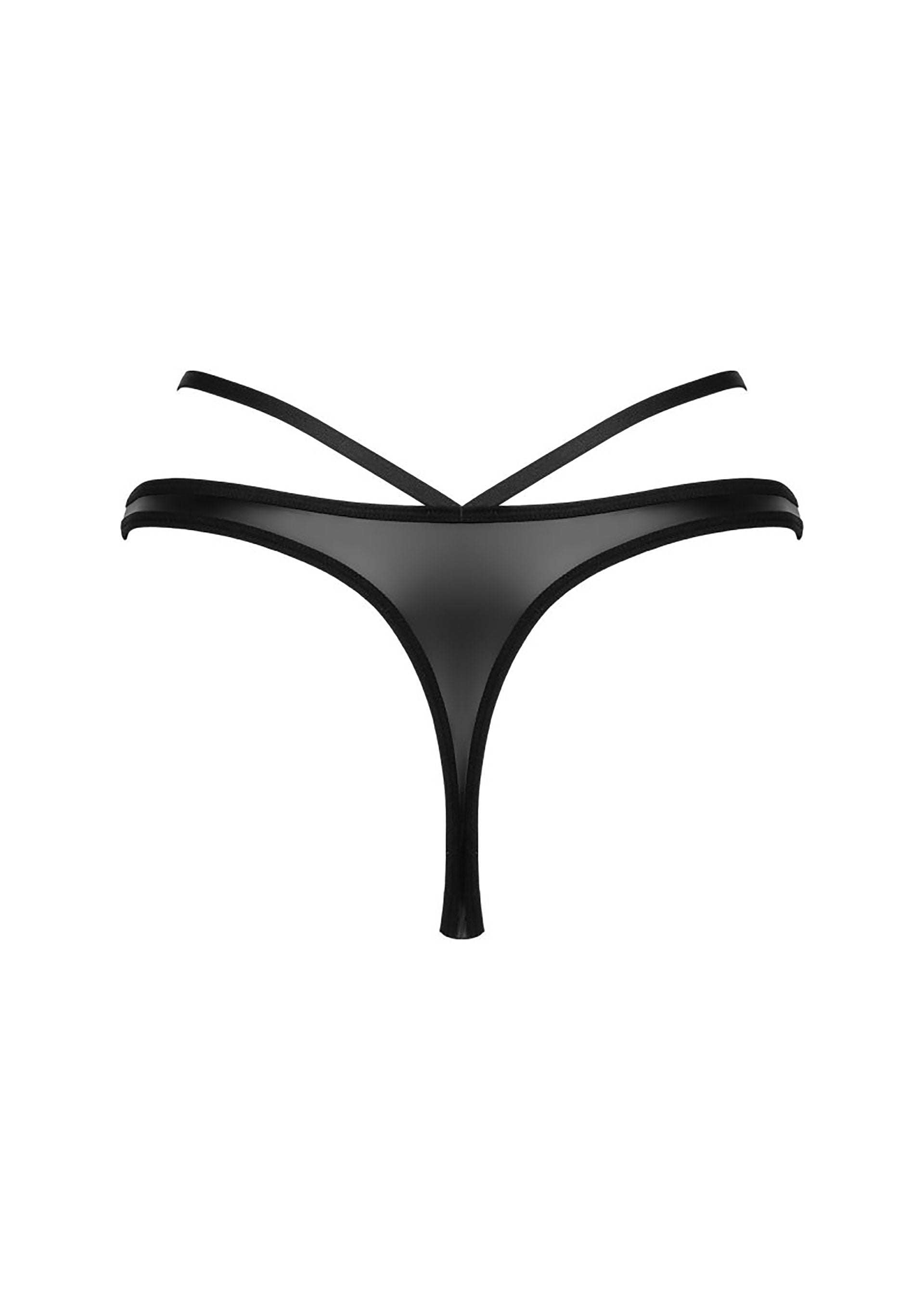 Tanga noir avec bretelles croisées pour une touche sexy et moderne. Lingerie féminine et confortable.; Zwarte string met gekruiste bandjes voor een sexy en moderne look. Comfortabel damesondergoed.; Black thong with crossover straps for a sexy, modern touch. Comfortable women's lingerie.
