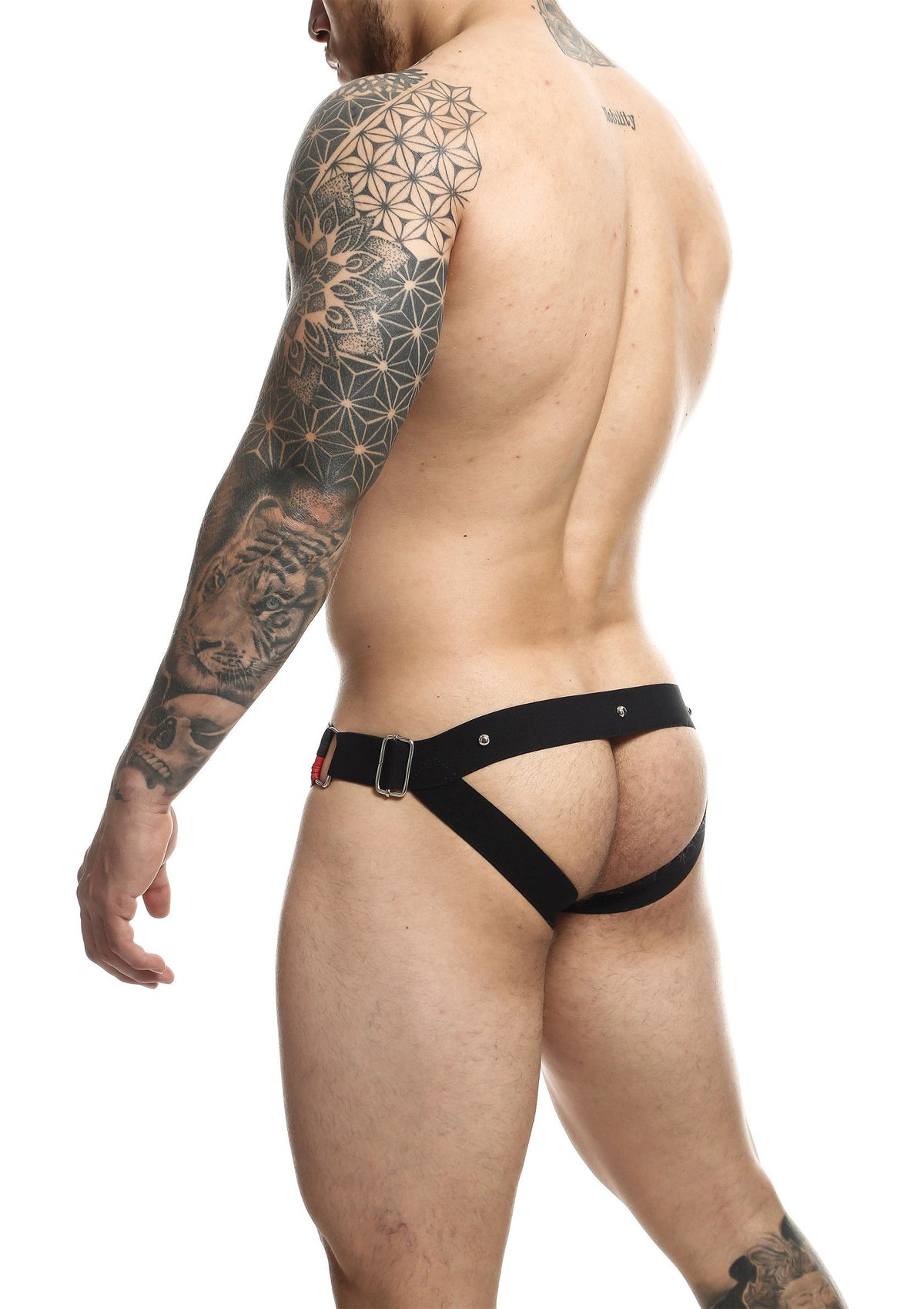 Jockstrap noir pour homme. Sous-vêtement sexy et confortable. Parfait pour le sport ou le quotidien.; Zwarte jockstrap voor heren. Sexy en comfortabel ondergoed. Perfect voor sport of dagelijks gebruik.; Men's black jockstrap. Sexy and comfortable underwear. Perfect for sports or everyday wear.