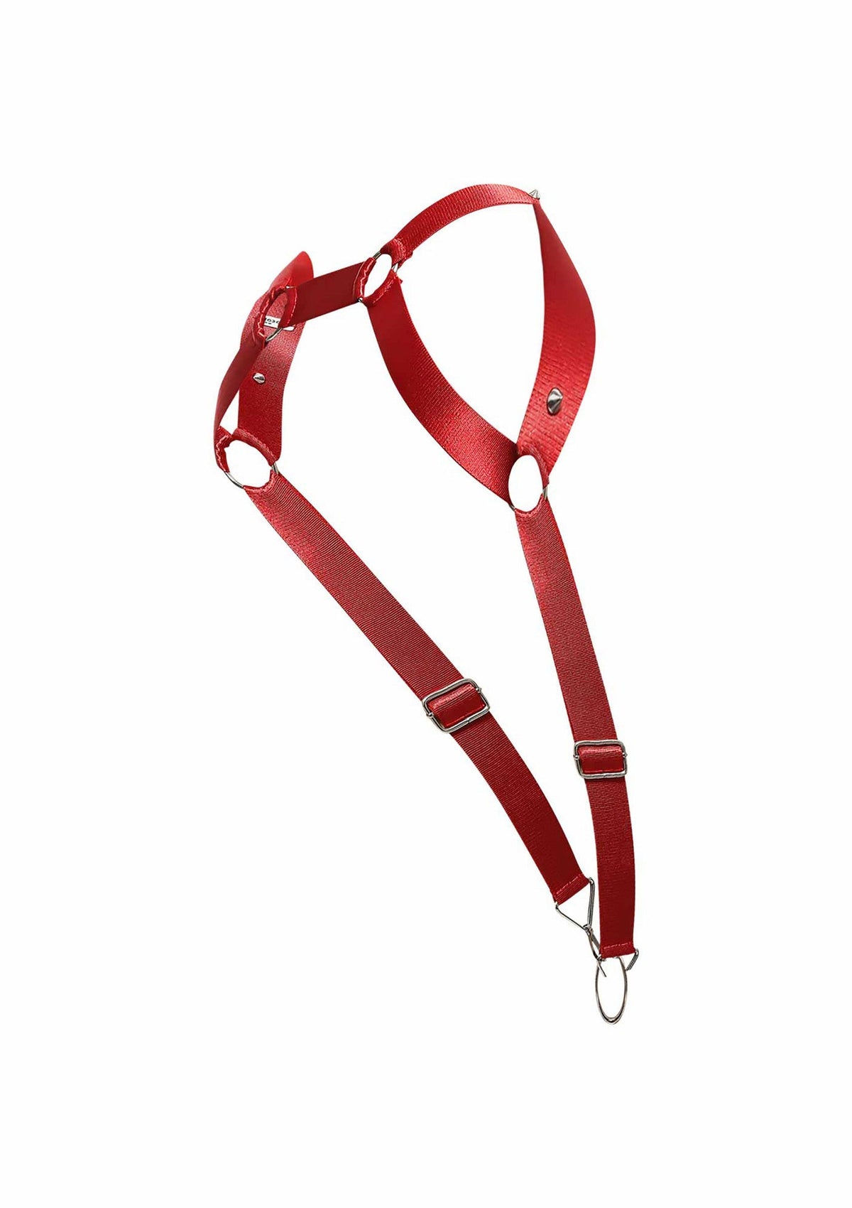 Harnais rouge élégant, idéal pour ajouter une touche audacieuse à votre tenue. Ajustable et confortable.; Stijlvol rood harnas, ideaal om een ​​gedurfde touch aan je outfit toe te voegen. Verstelbaar en comfortabel.; Stylish red harness, ideal for adding a bold touch to your outfit. Adjustable and comfortable.