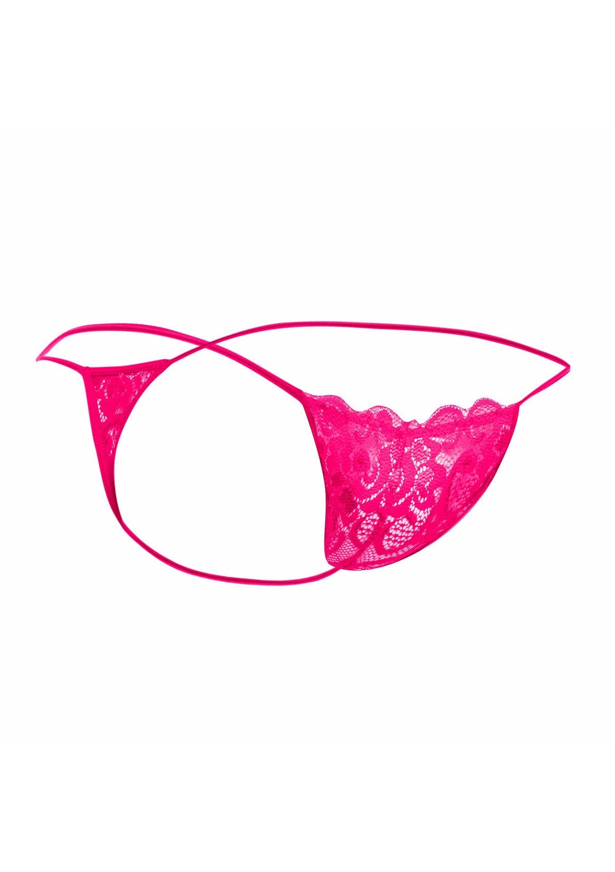 String ouvert en dentelle rose vif. Lingerie sexy pour une touche d'audace et de féminité.; Open string van felroze kant. Sexy lingerie voor een vleugje durf en vrouwelijkheid.; Bright pink lace open string. Sexy lingerie for a touch of daring and femininity.
