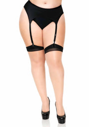 Leg Avenue Plus Elastane 2-tone Stockings with Backseam