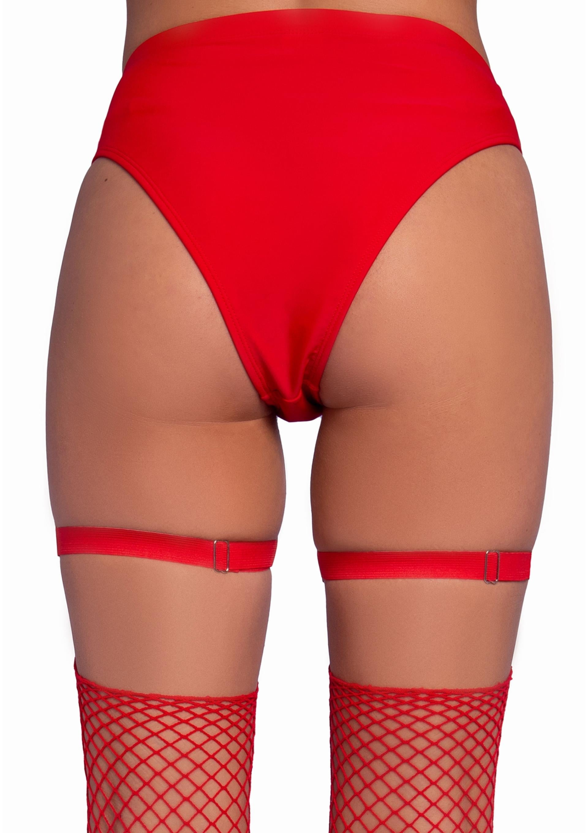 Leg Avenue Studded Thigh High Garter with Mini Hearts