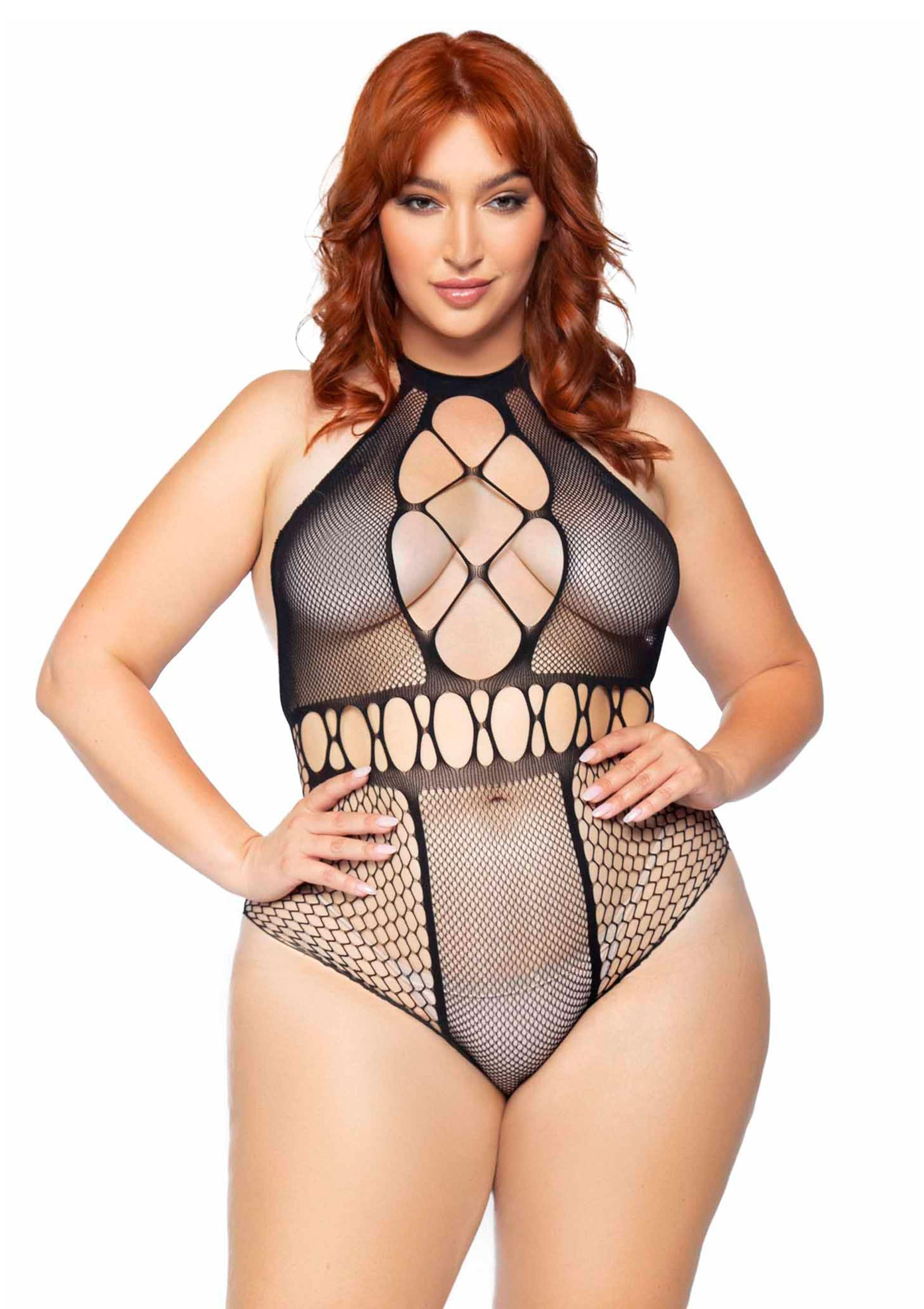 Leg Avenue Plus Seamless Halter Bodysuit