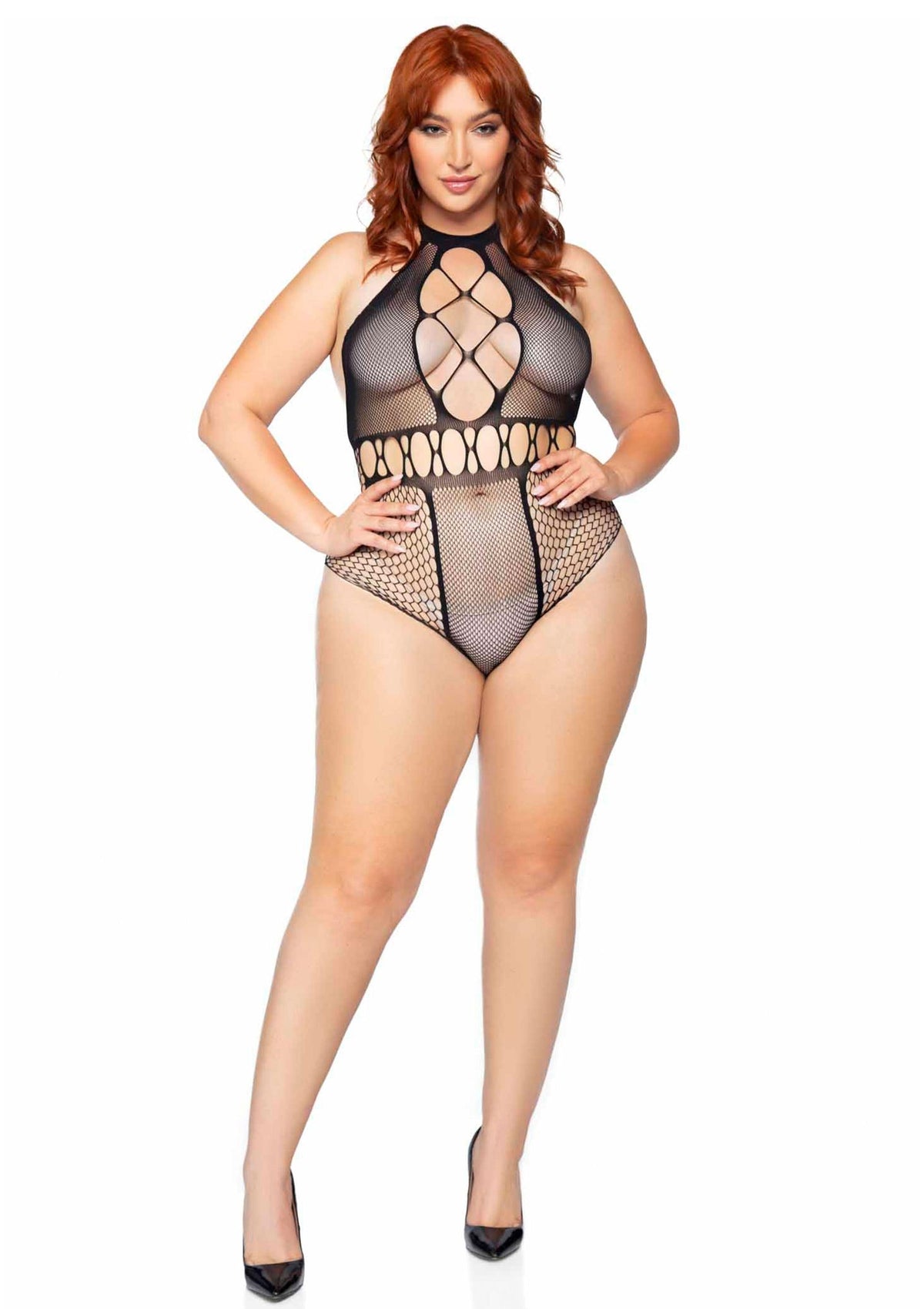 Leg Avenue Plus Seamless Halter Bodysuit