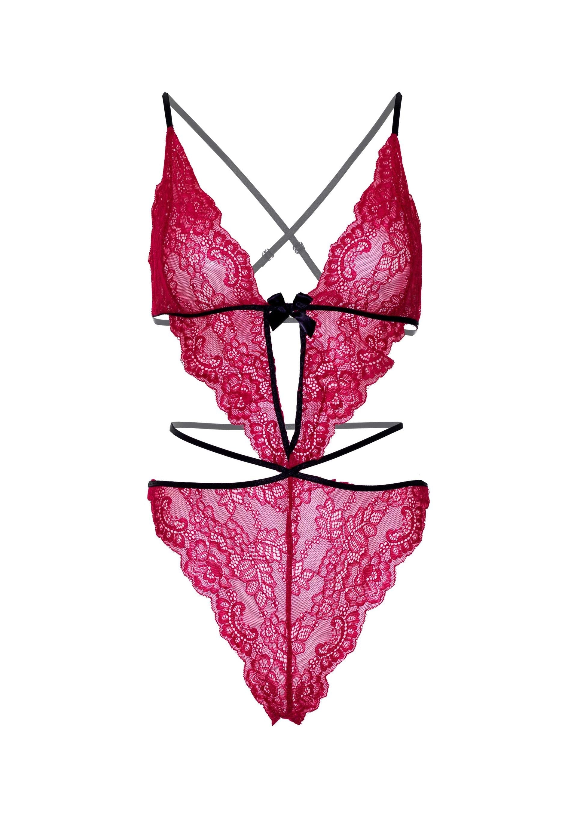 Leg Avenue Scalloped Teddy and Panty