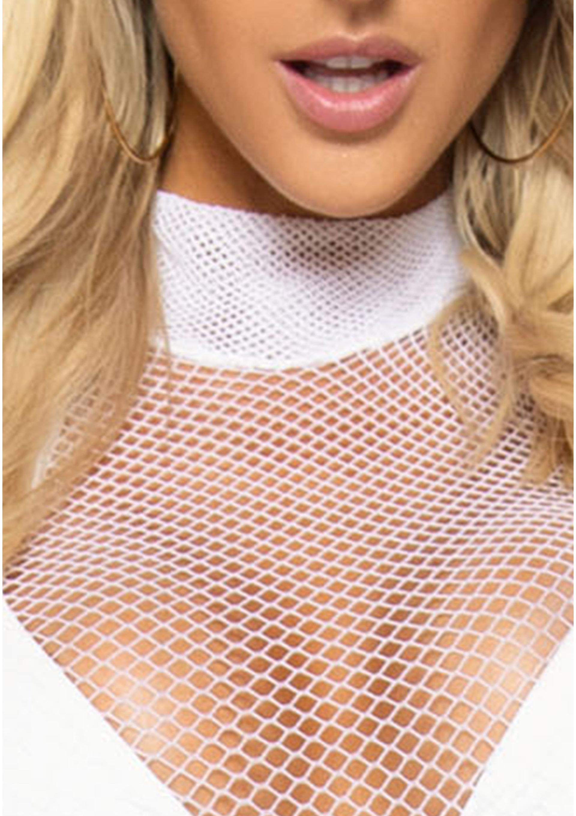 Leg Avenue Ultra Net High Neck Mini Dress