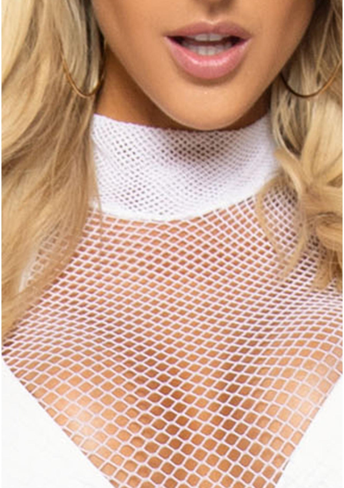 Leg Avenue Ultra Net High Neck Mini Dress