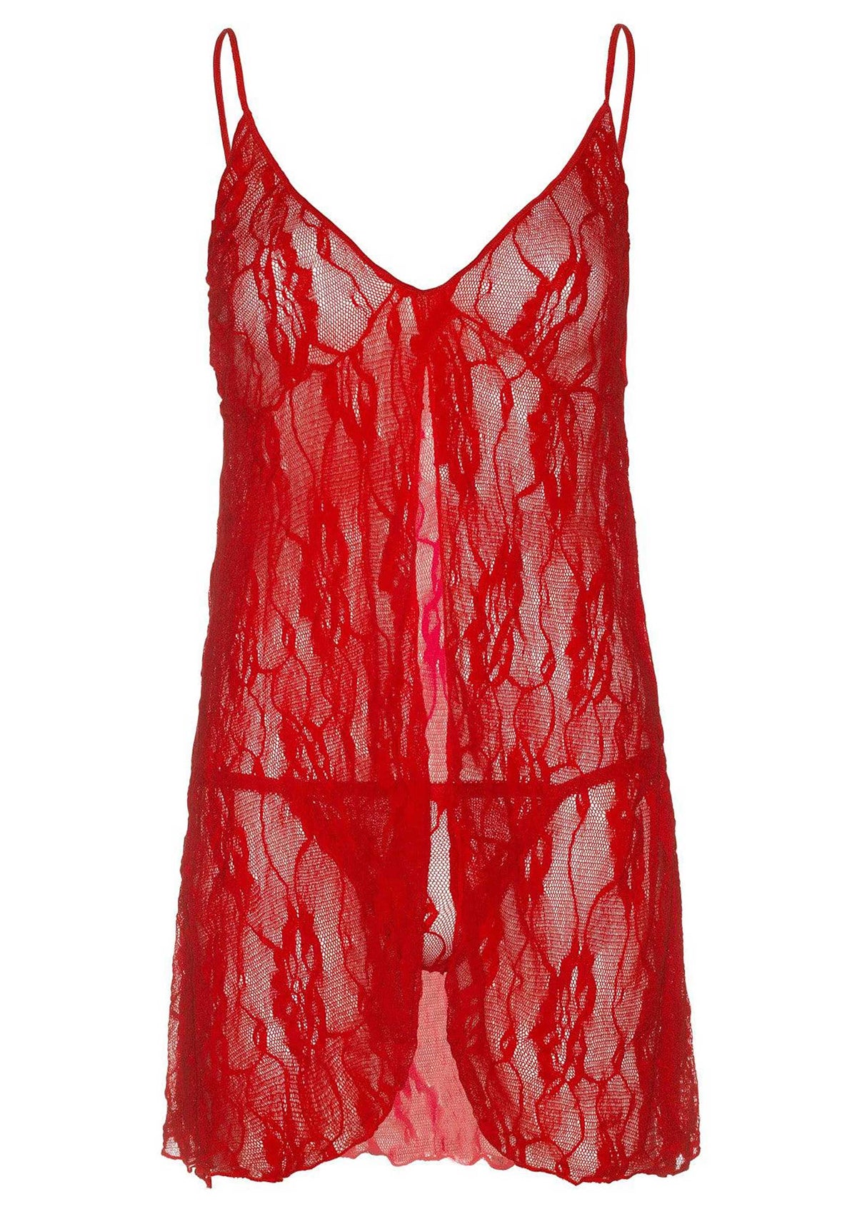 Leg Avenue Plus Romantic Lace Babydoll with String