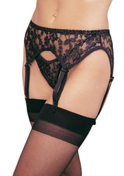 Leg Avenue Lace Garter Belt and Thong