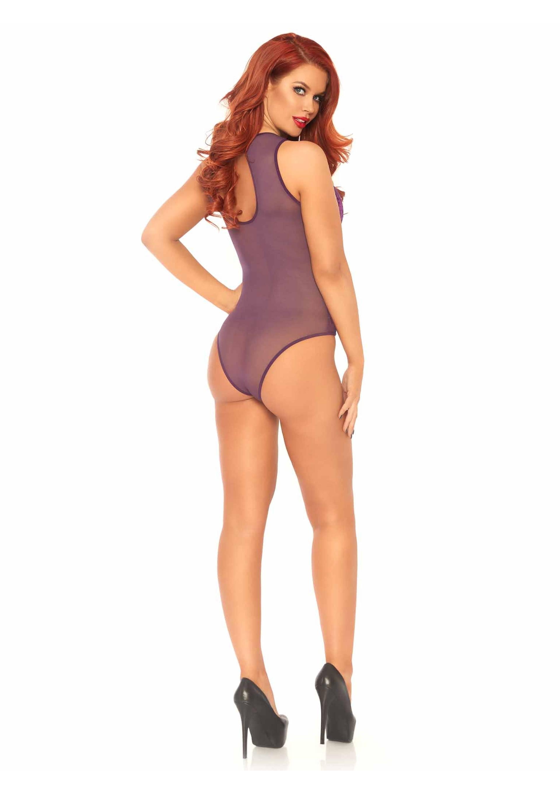 Leg Avenue Teddy with Keyhole Back and Snap Crotch