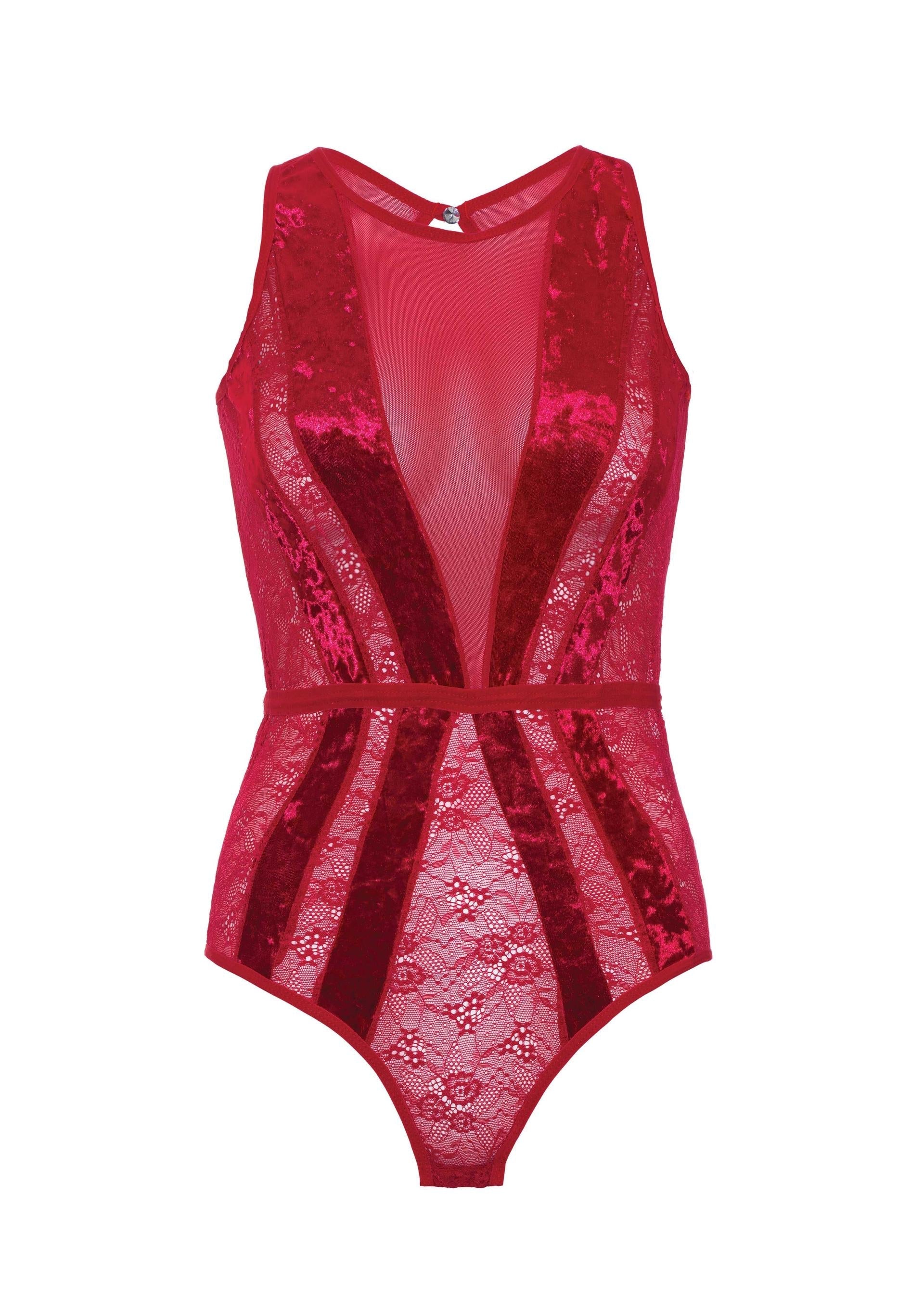 Leg Avenue Teddy with Keyhole Back and Snap Crotch