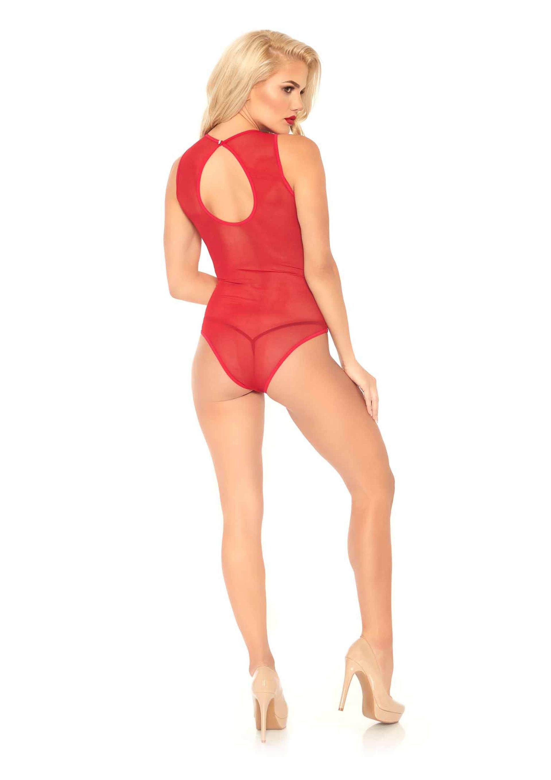 Leg Avenue Teddy with Keyhole Back and Snap Crotch