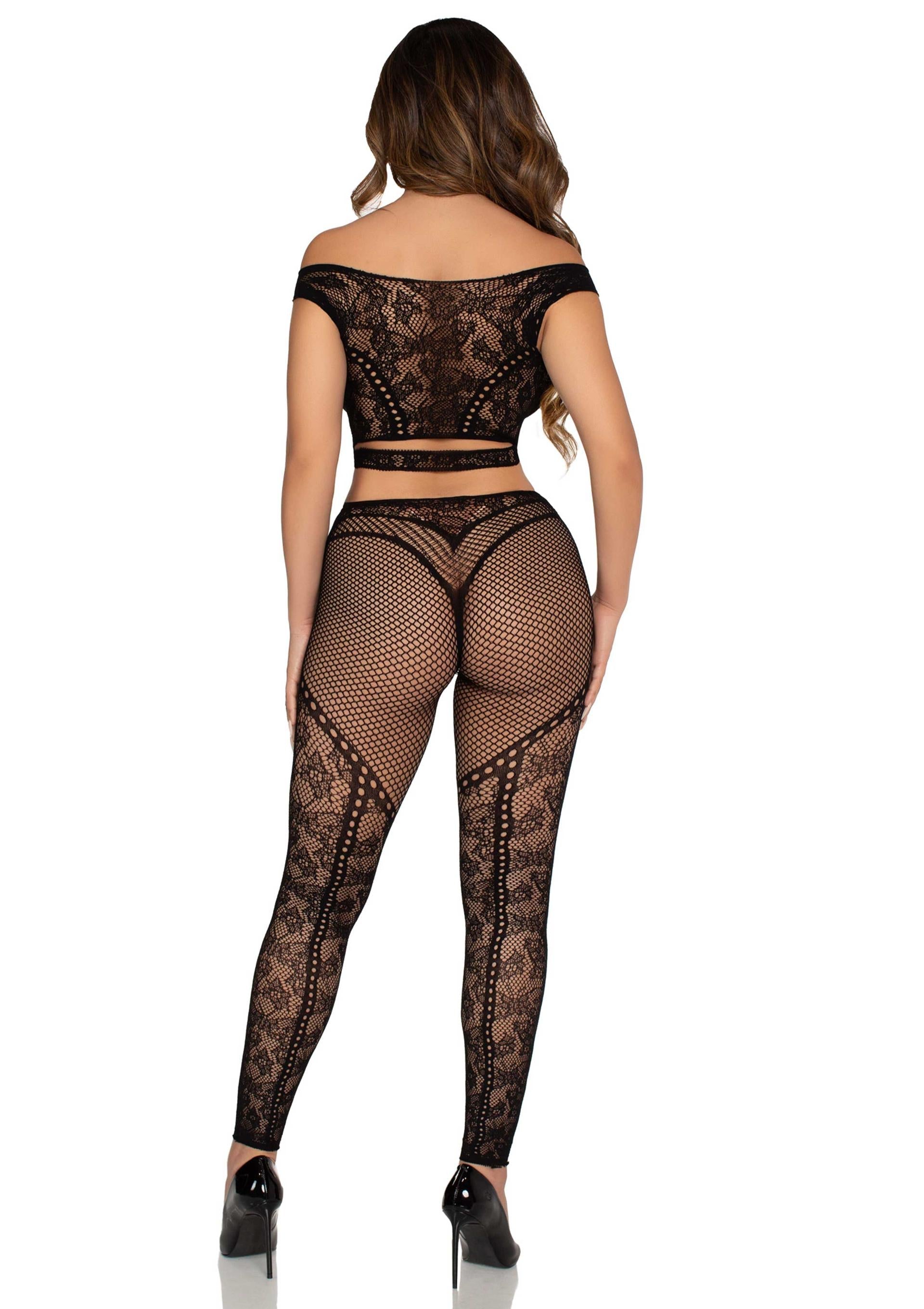 Leg Avenue Off Shoulder Crop Top and Legging