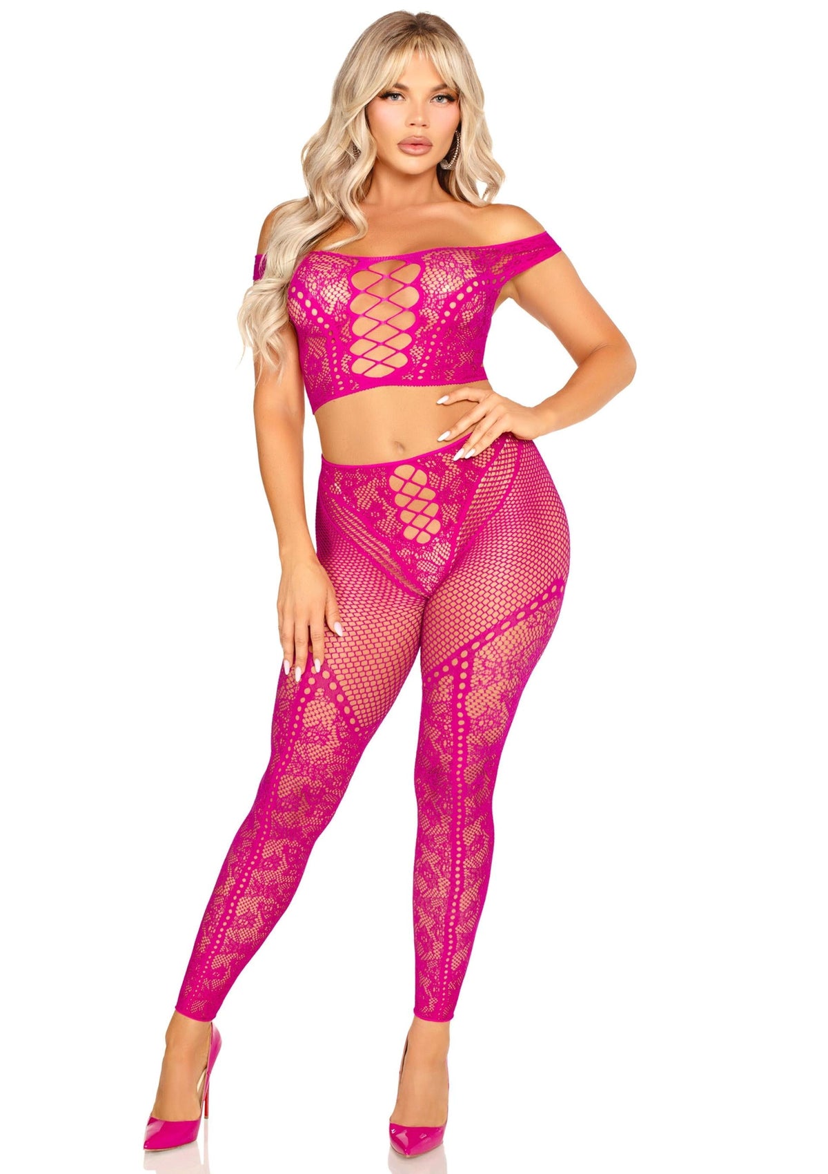 Leg Avenue Off Shoulder Crop Top and Legging