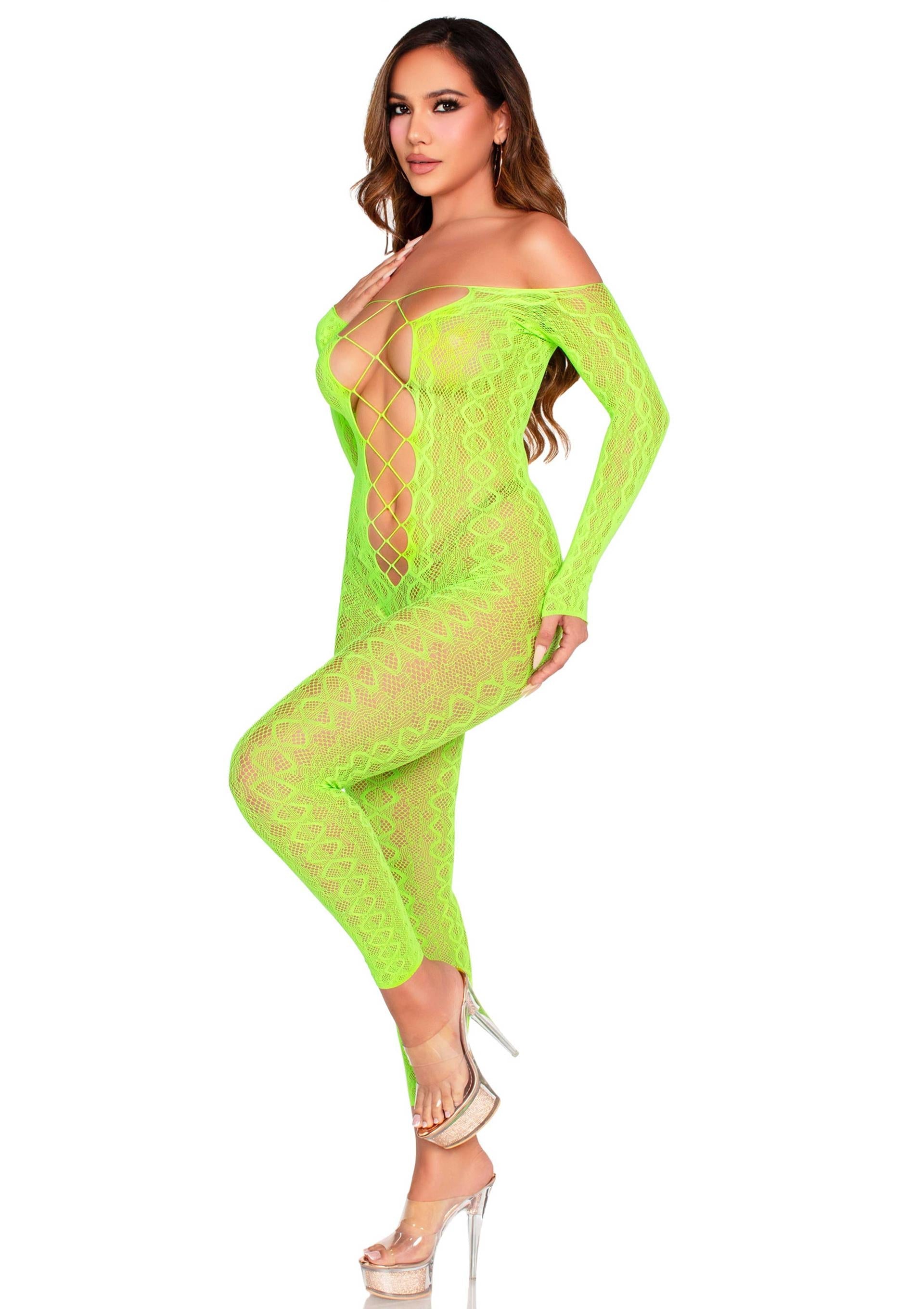 Leg Avenue Crotchless, Footless Lingerie Bodystocking