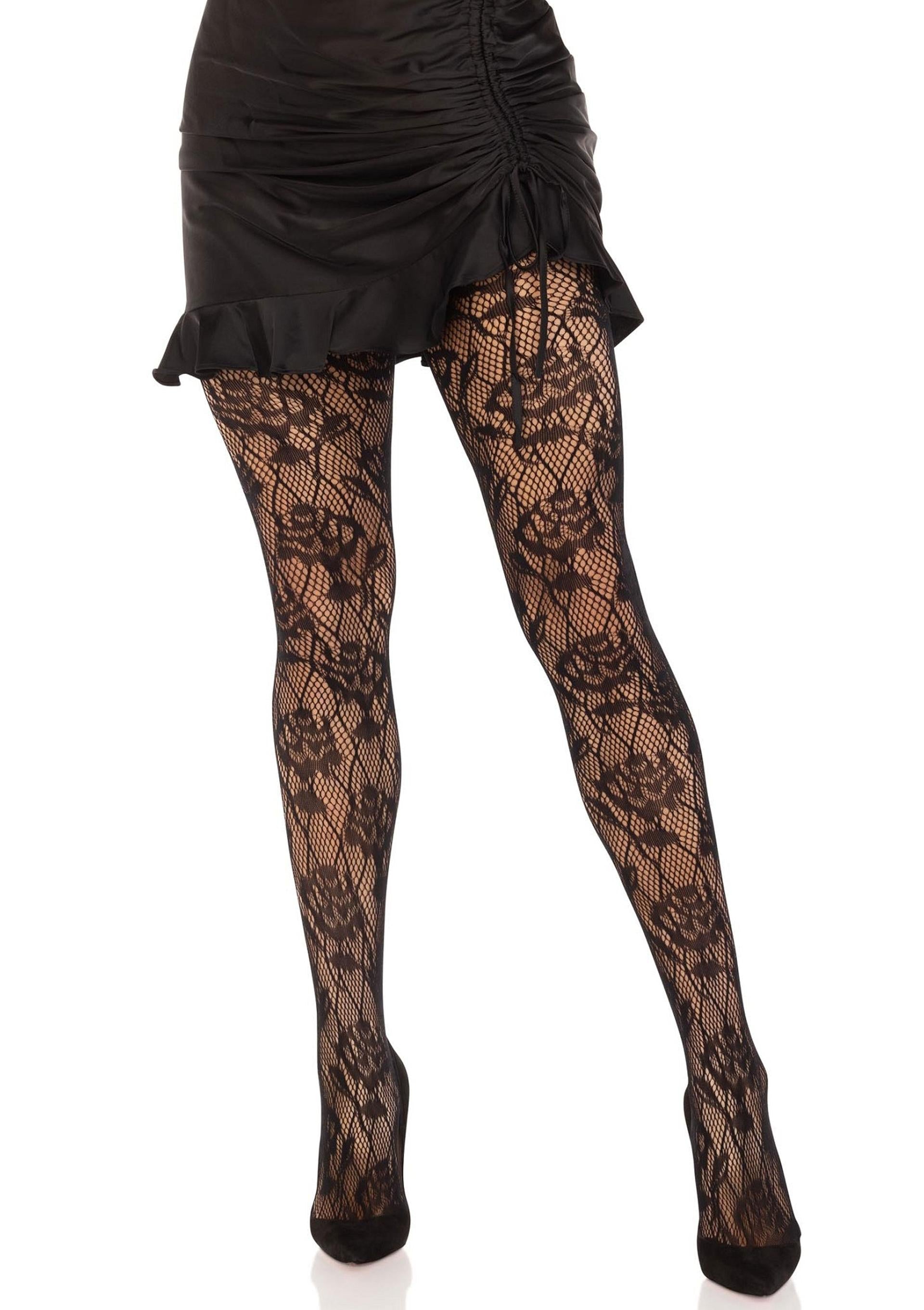 Leg Avenue Wild Rose Net Pantyhose
