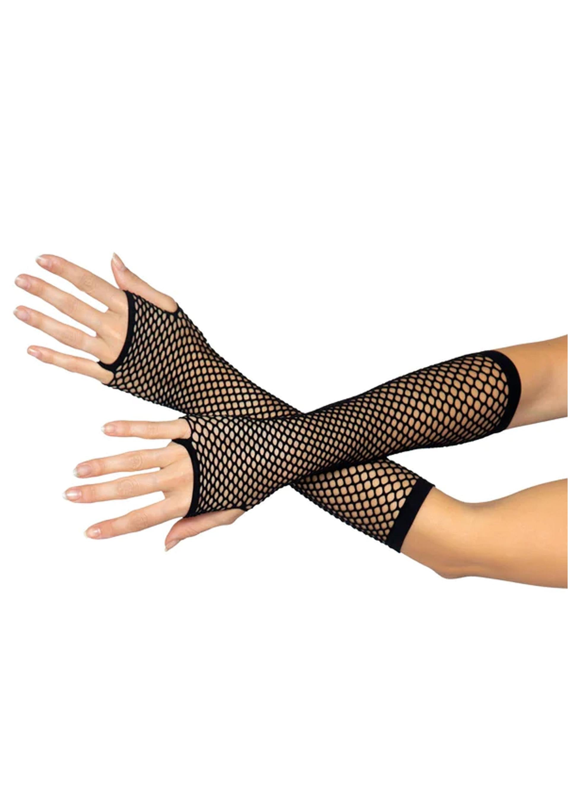 Leg Avenue Triangle Net Fingerless Gloves