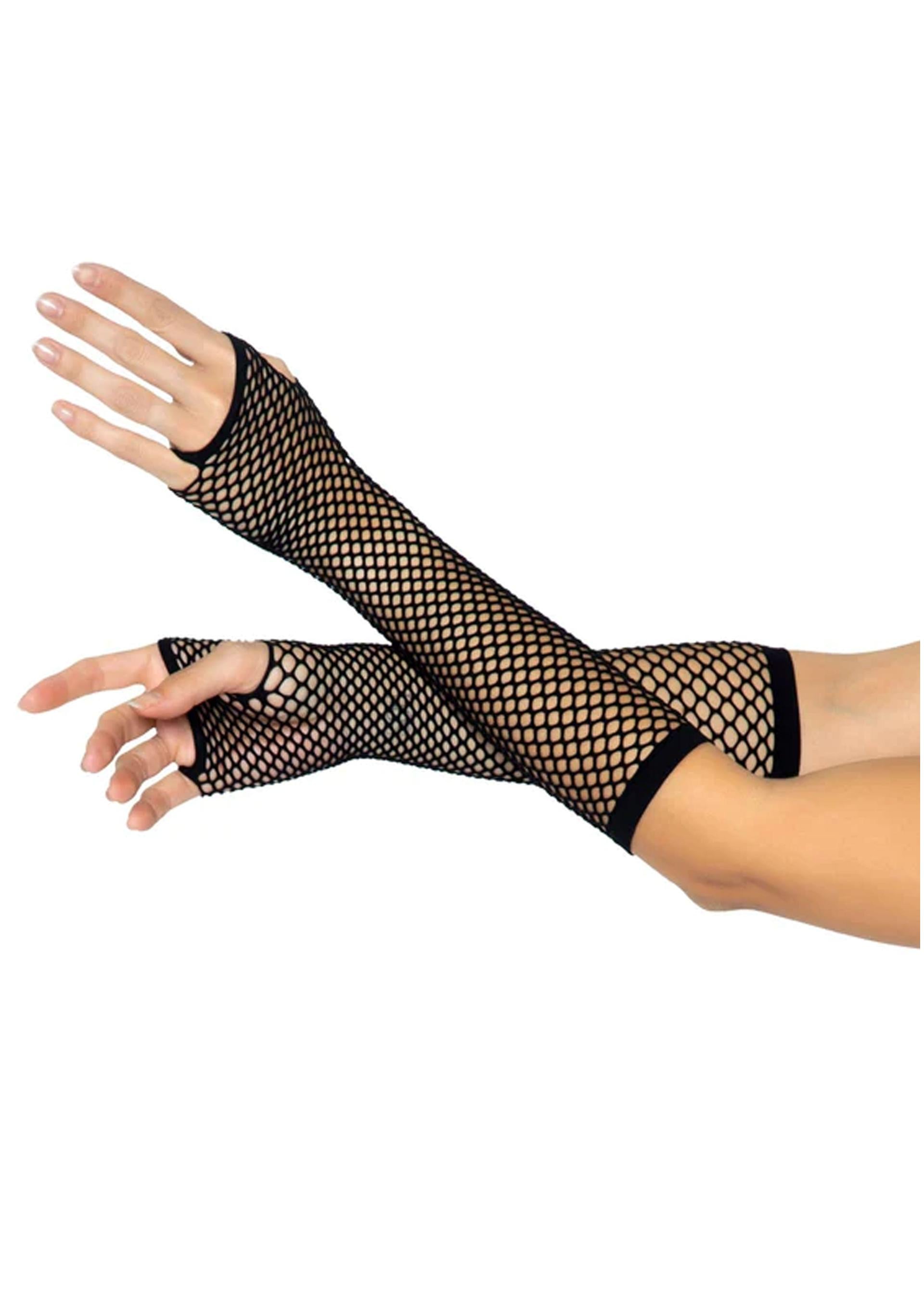 Leg Avenue Triangle Net Fingerless Gloves