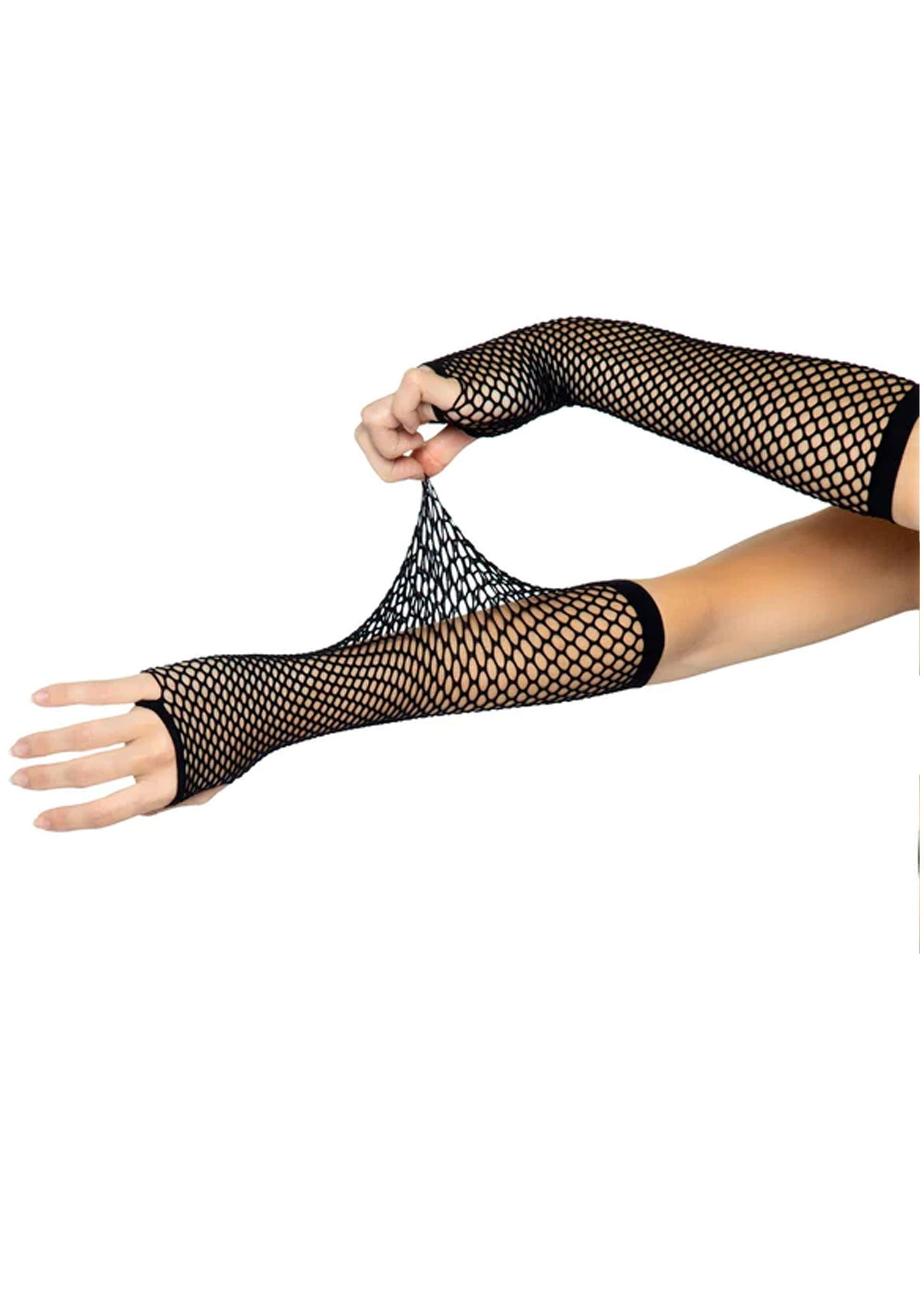 Leg Avenue Triangle Net Fingerless Gloves