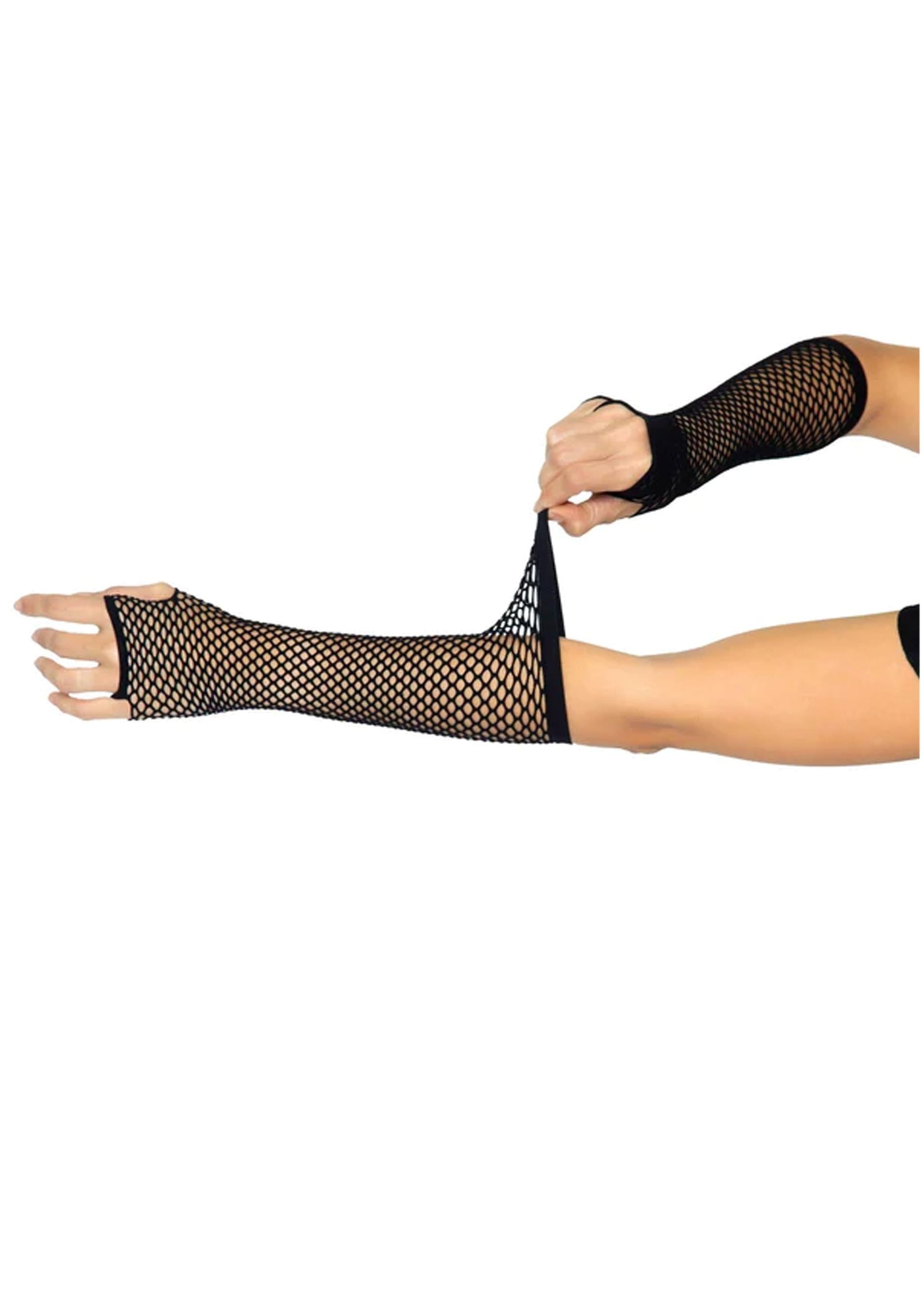 Leg Avenue Triangle Net Fingerless Gloves