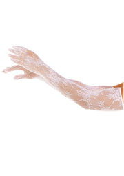 Leg Avenue Opera Length Floral Net Gloves