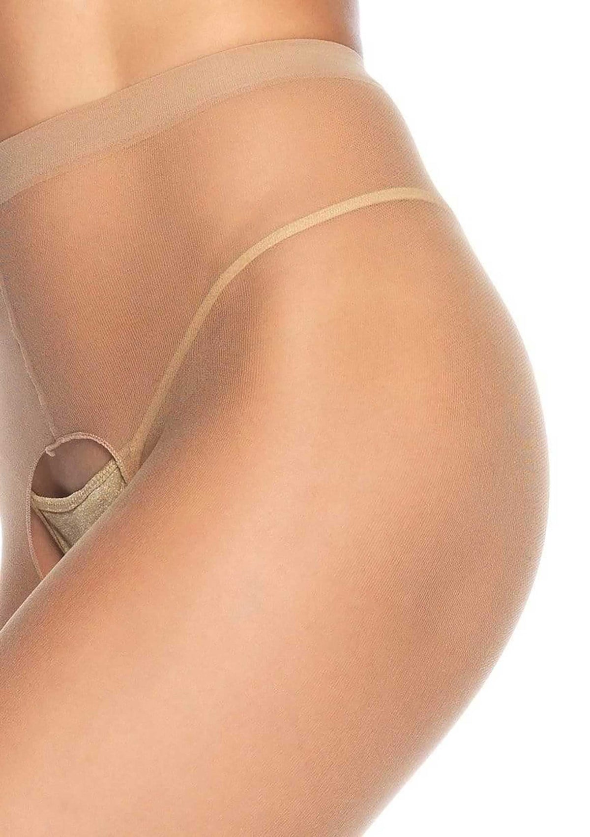 Leg Avenue Sheer Crotchless Pantyhose
