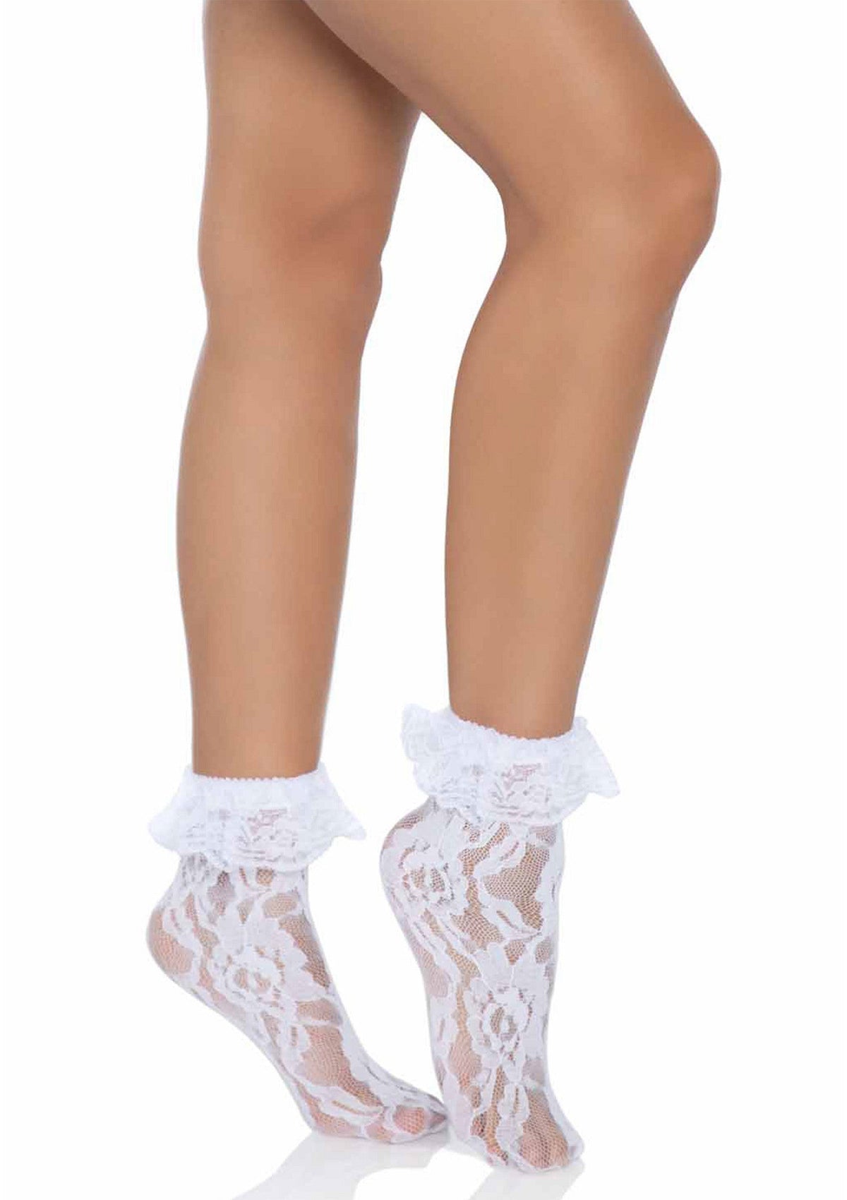 Leg Avenue Lace Socks with Ruffle