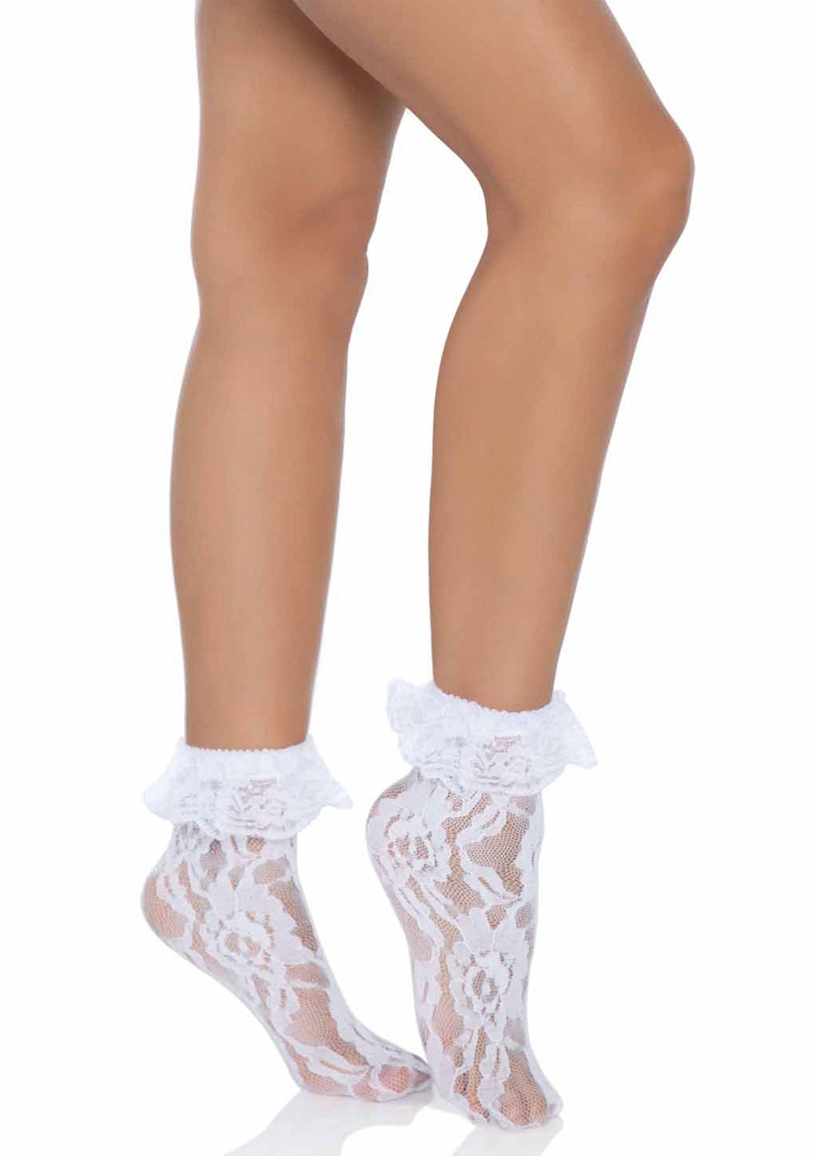 Leg Avenue Lace Socks with Ruffle