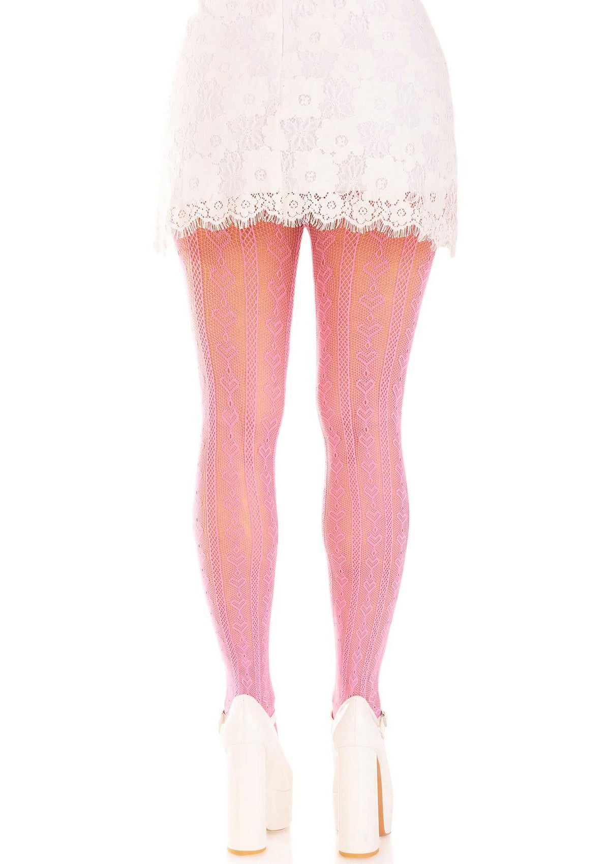Leg Avenue Sweetheart Striped Net Pantyhose