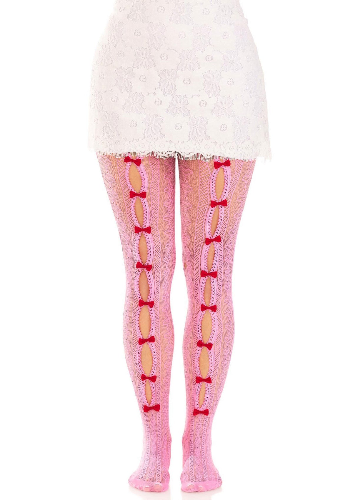 Leg Avenue Sweetheart Striped Net Pantyhose
