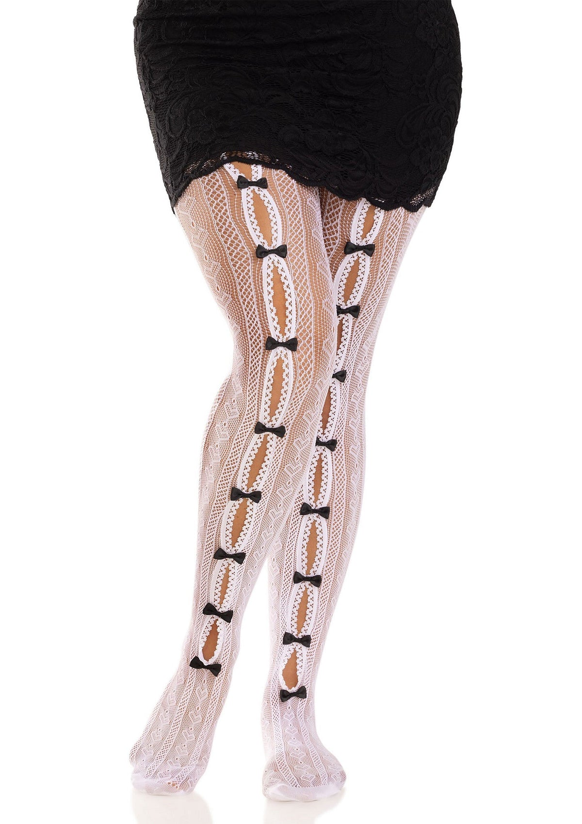 Leg Avenue Sweetheart Striped Net Pantyhose