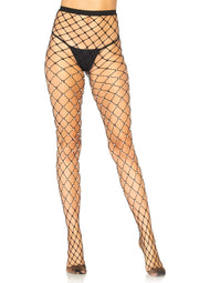 Leg Avenue Fence Net Tights with Faux Pearls