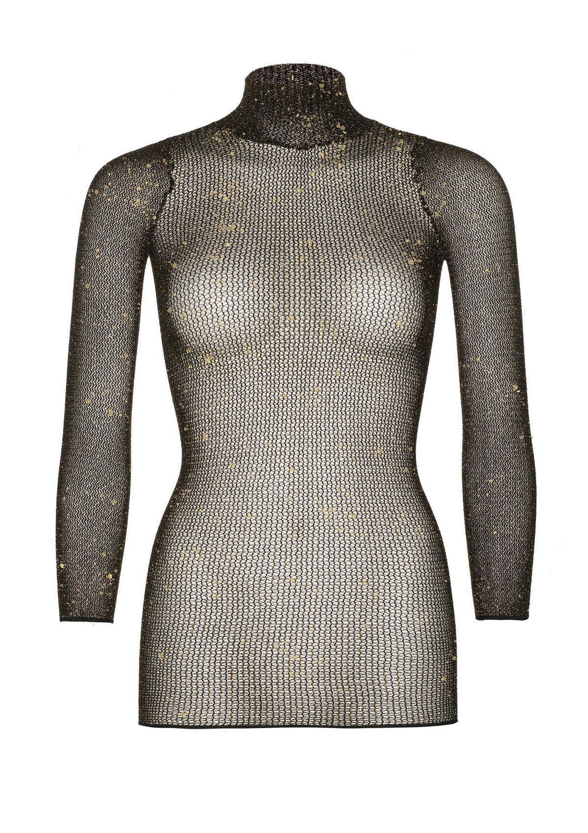 Leg Avenue Lurex Sleeved Fishnet Dress