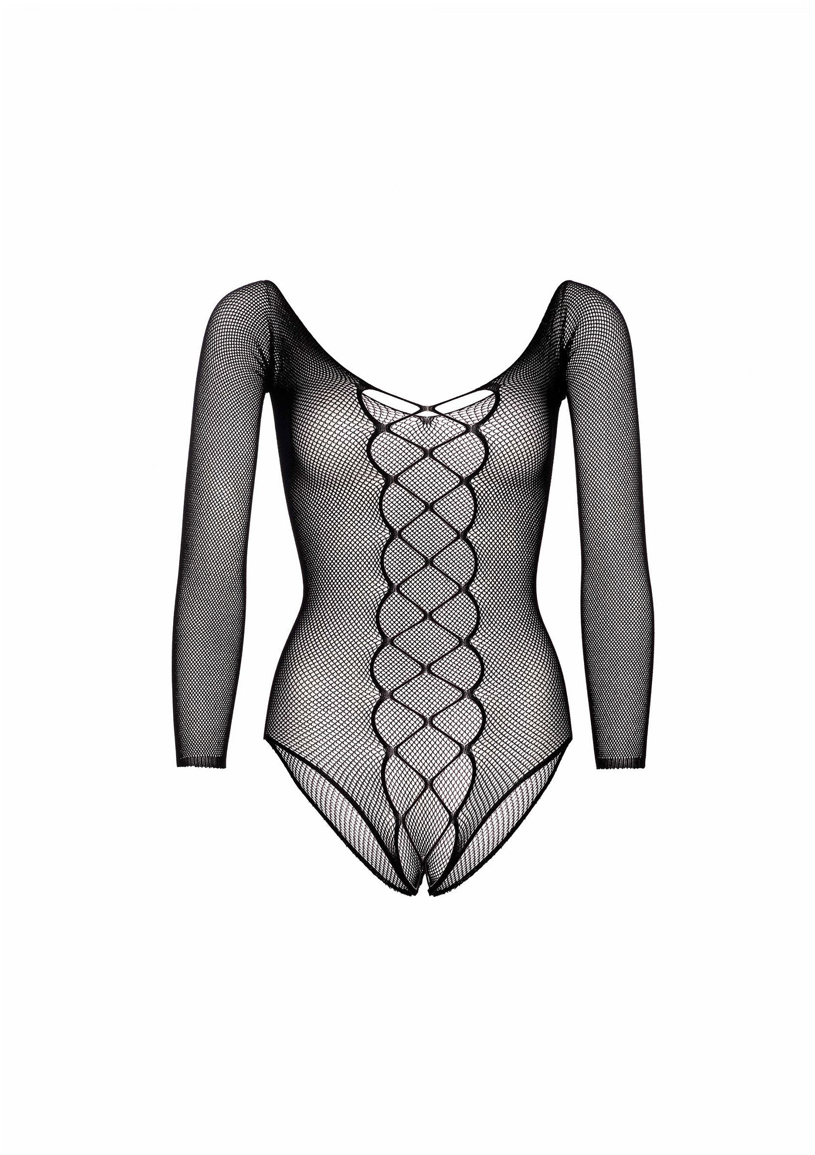Leg Avenue Fishnet Crotchless Teddy