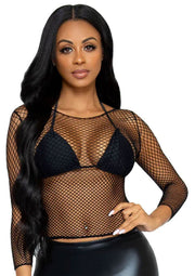 Leg Avenue Elastane Long Sleeved Fishnet Shirt