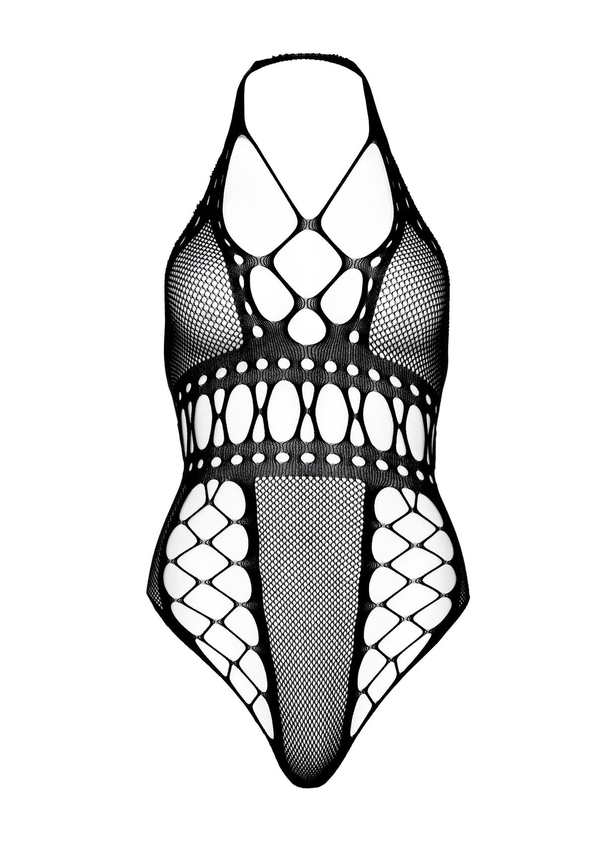 Leg Avenue Multi Net Backless Thong Teddy