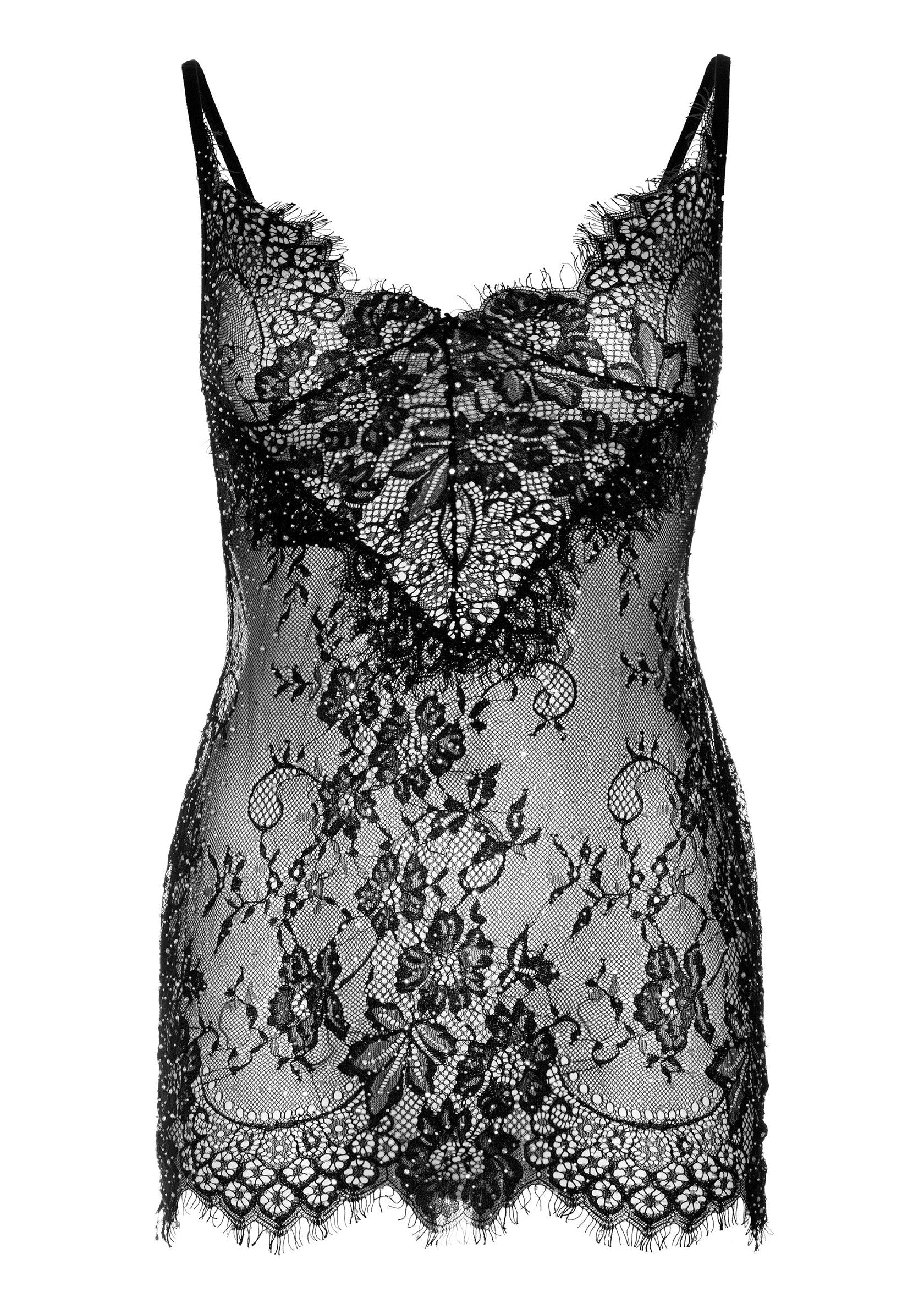 Leg Avenue Rhinestone Mini Dress and String