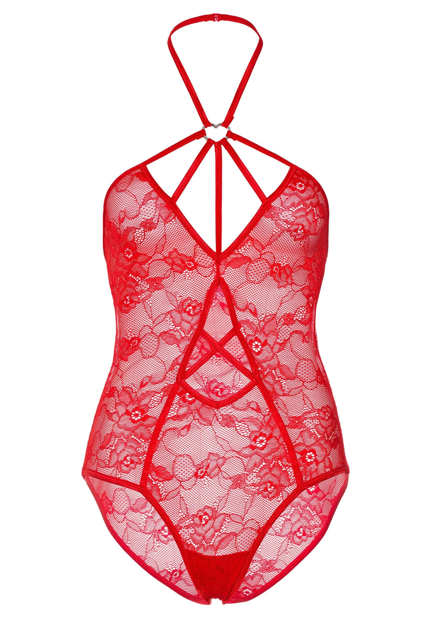 Leg Avenue Teddy With Heart and Keyhole Accent