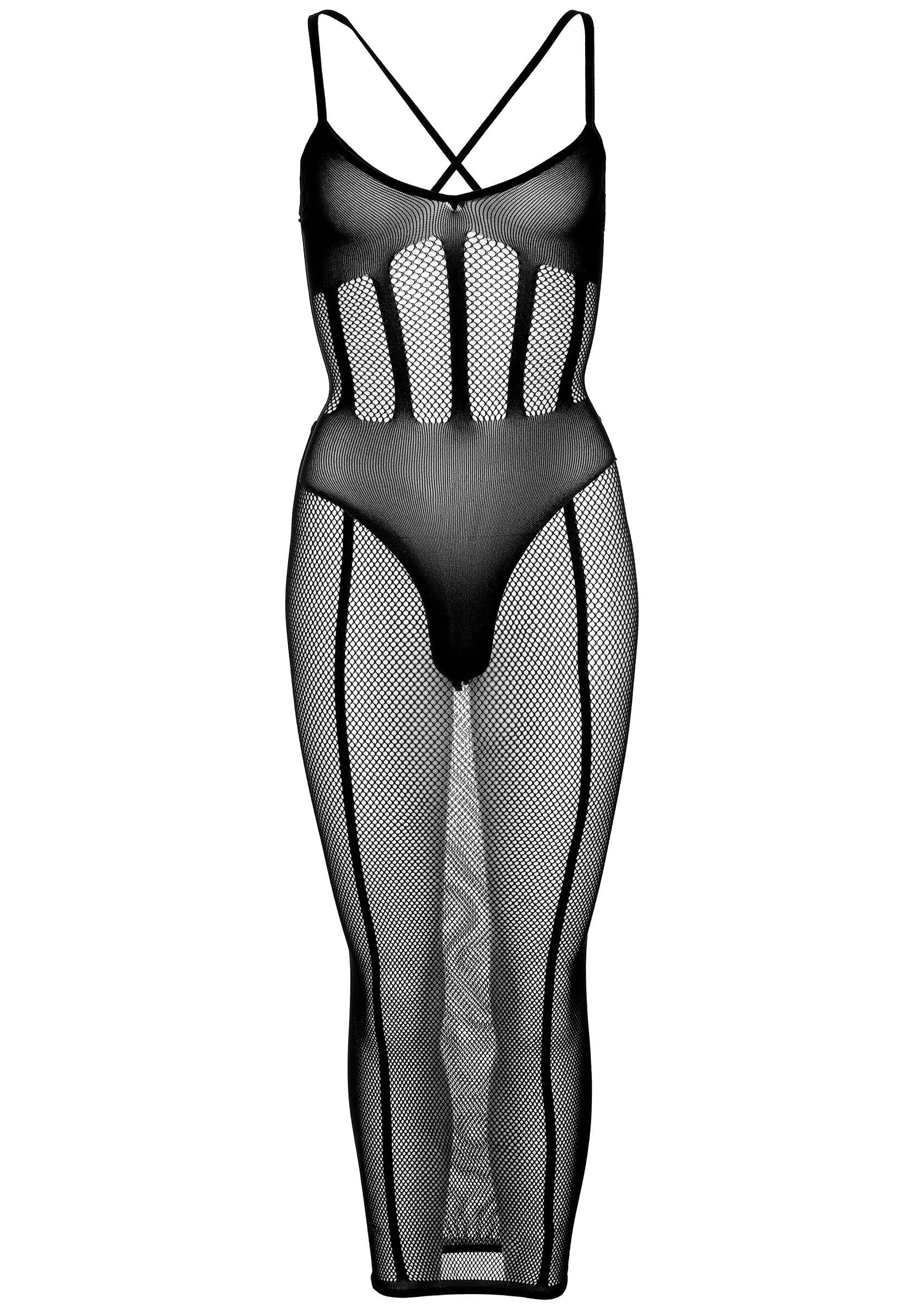 Leg Avenue Net and Opaque Bodysuit and Skirt