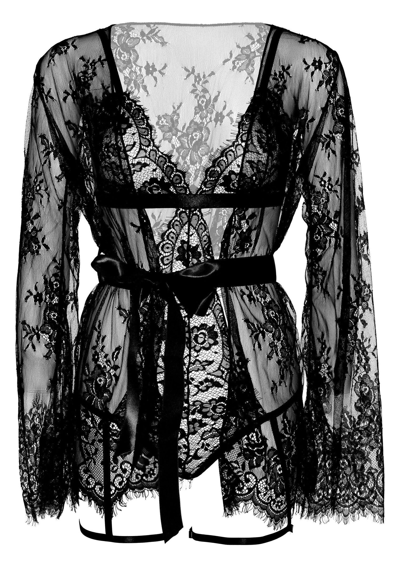 Leg Avenue Garter Teddy with String Back and Robe